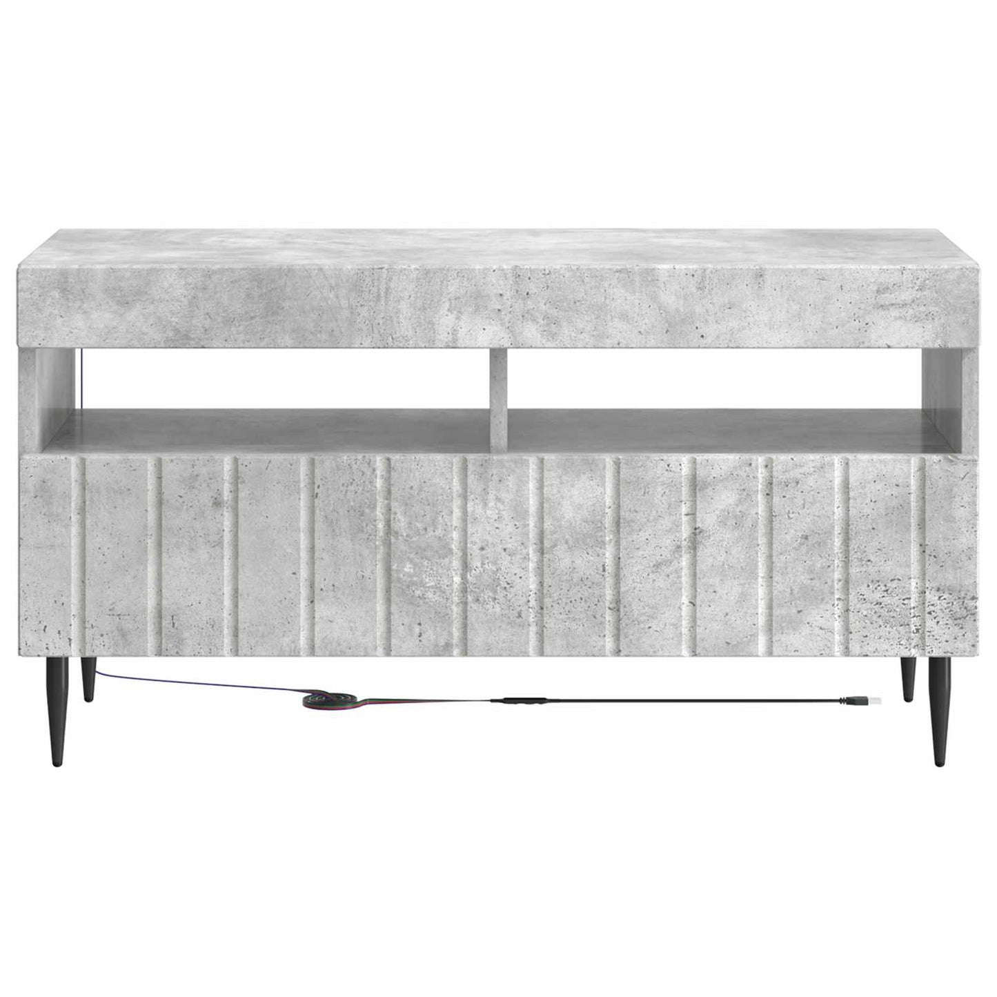 LED TV Cabinet Concrete Grey Engineered Wood