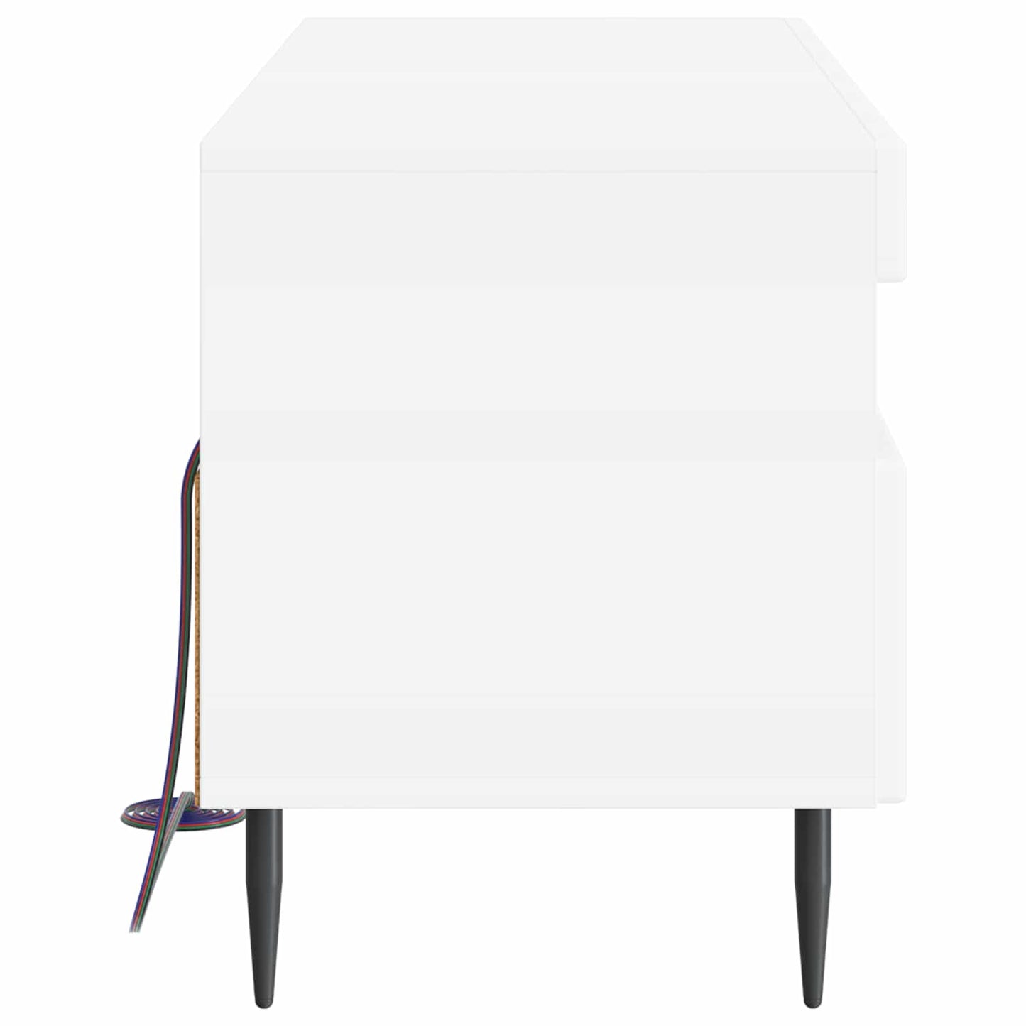 LED TV Cabinet High Gloss White Engineered Wood
