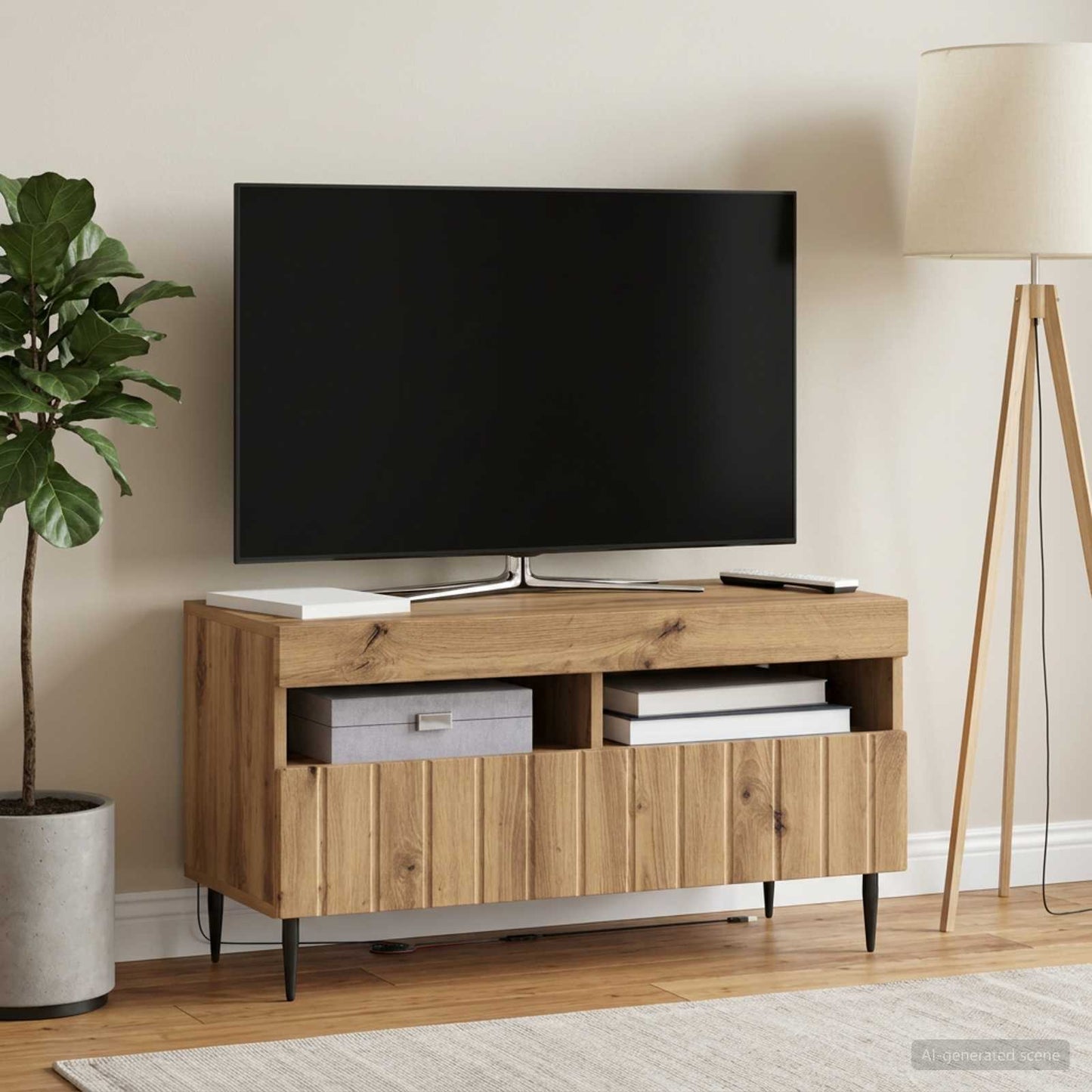 LED TV Cabinet Artisan Oak Engineered Wood