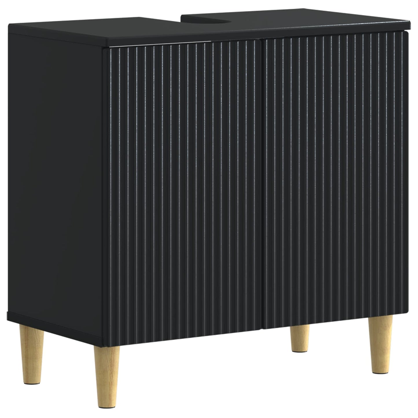 Bathroom Sink Cabinet ARNHEM Black 59.5 x 31.5x 59 cm
