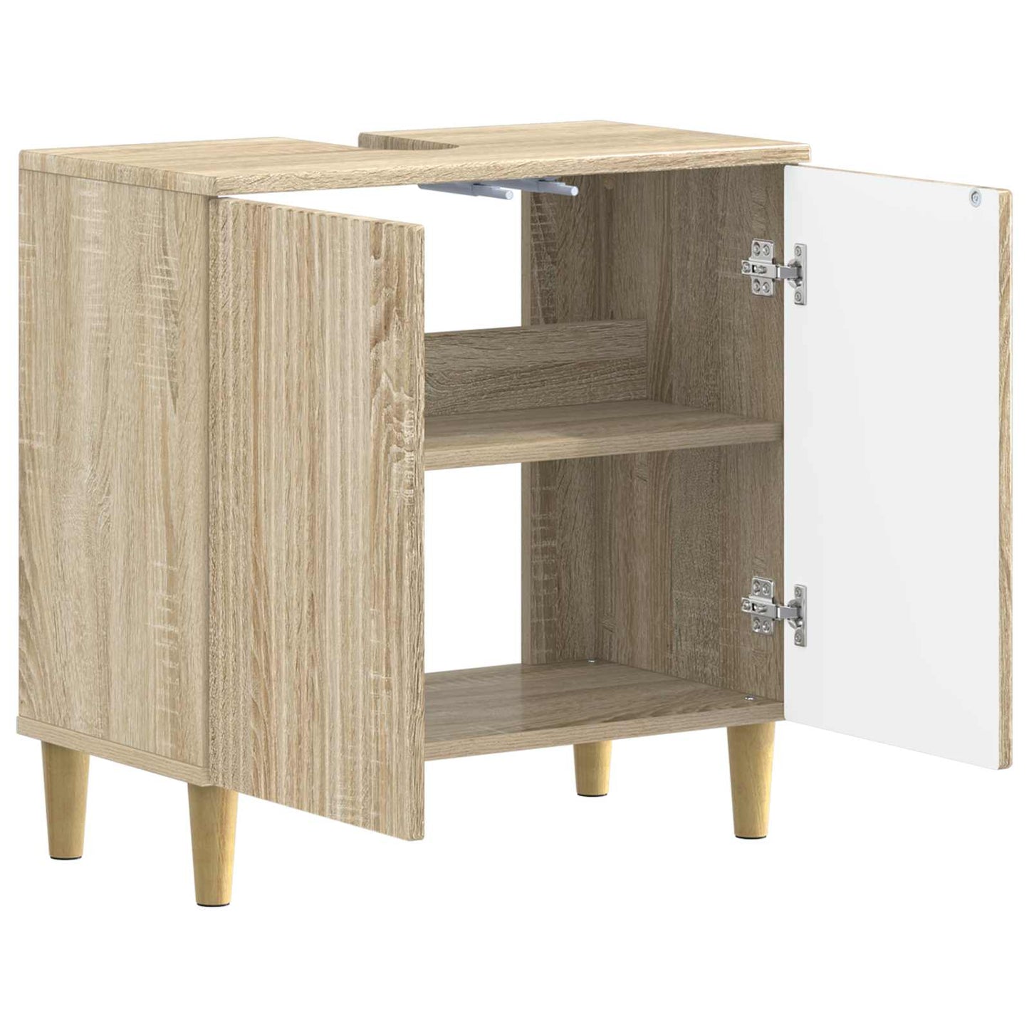 Bathroom Sink Cabinet ARNHEM Sonoma Oak 59.5 x 31.5x 59 cm