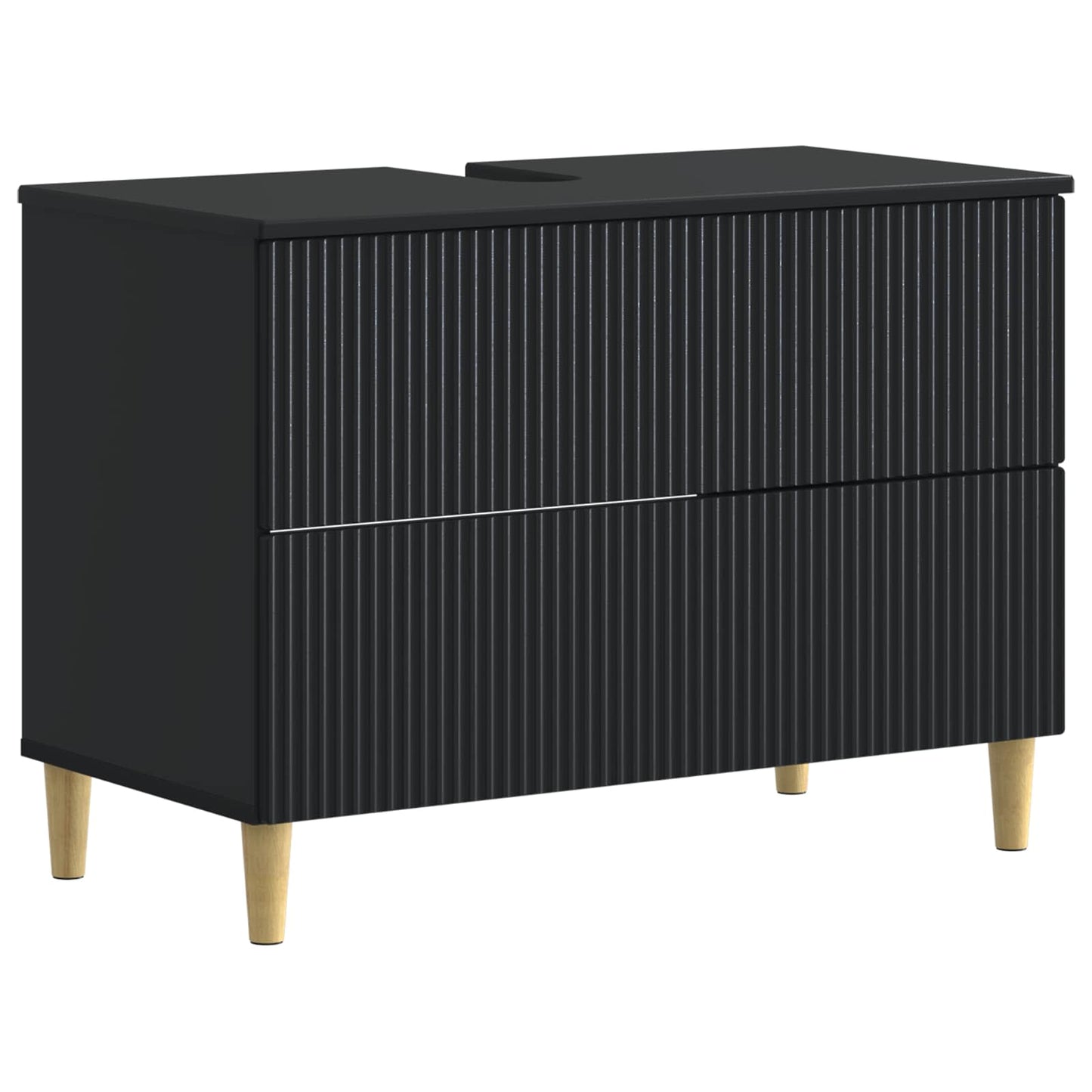 Bathroom Sink Cabinet ARNHEM Black 82 x 41x 59 cm