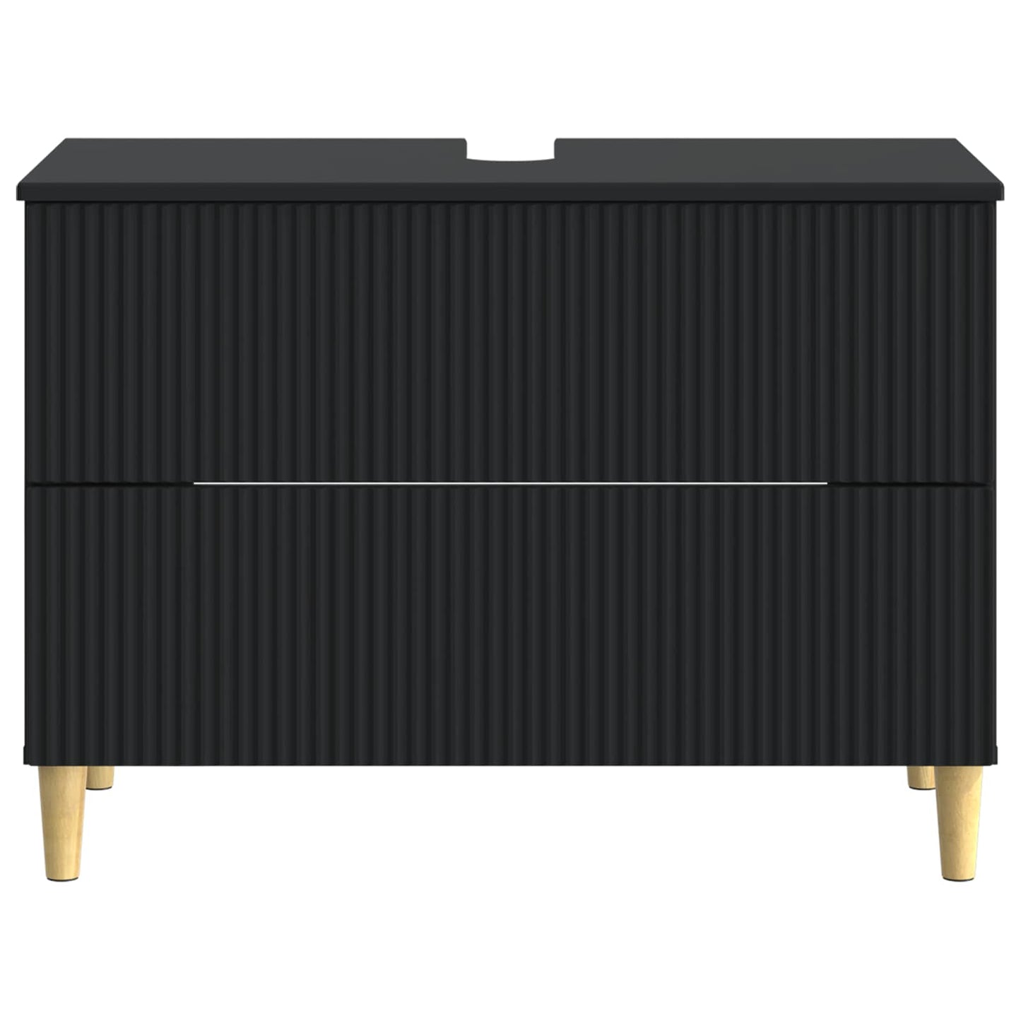 Bathroom Sink Cabinet ARNHEM Black 82 x 41x 59 cm