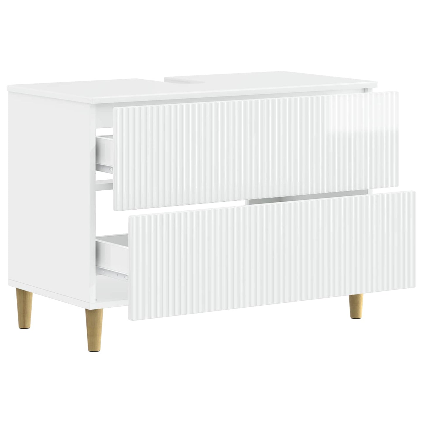 Bathroom Sink Cabinet ARNHEM High Gloss White 82 x 41x 59 cm