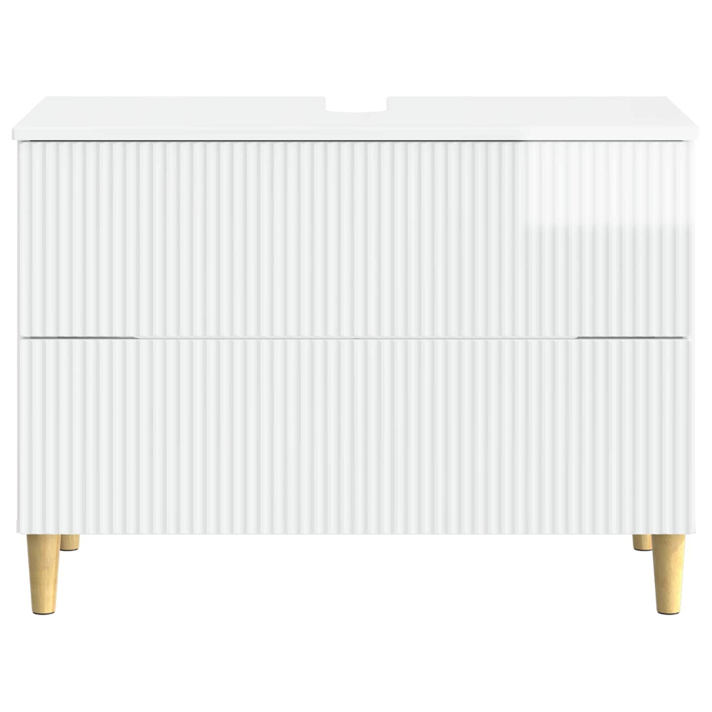 Bathroom Sink Cabinet ARNHEM High Gloss White 82 x 41x 59 cm