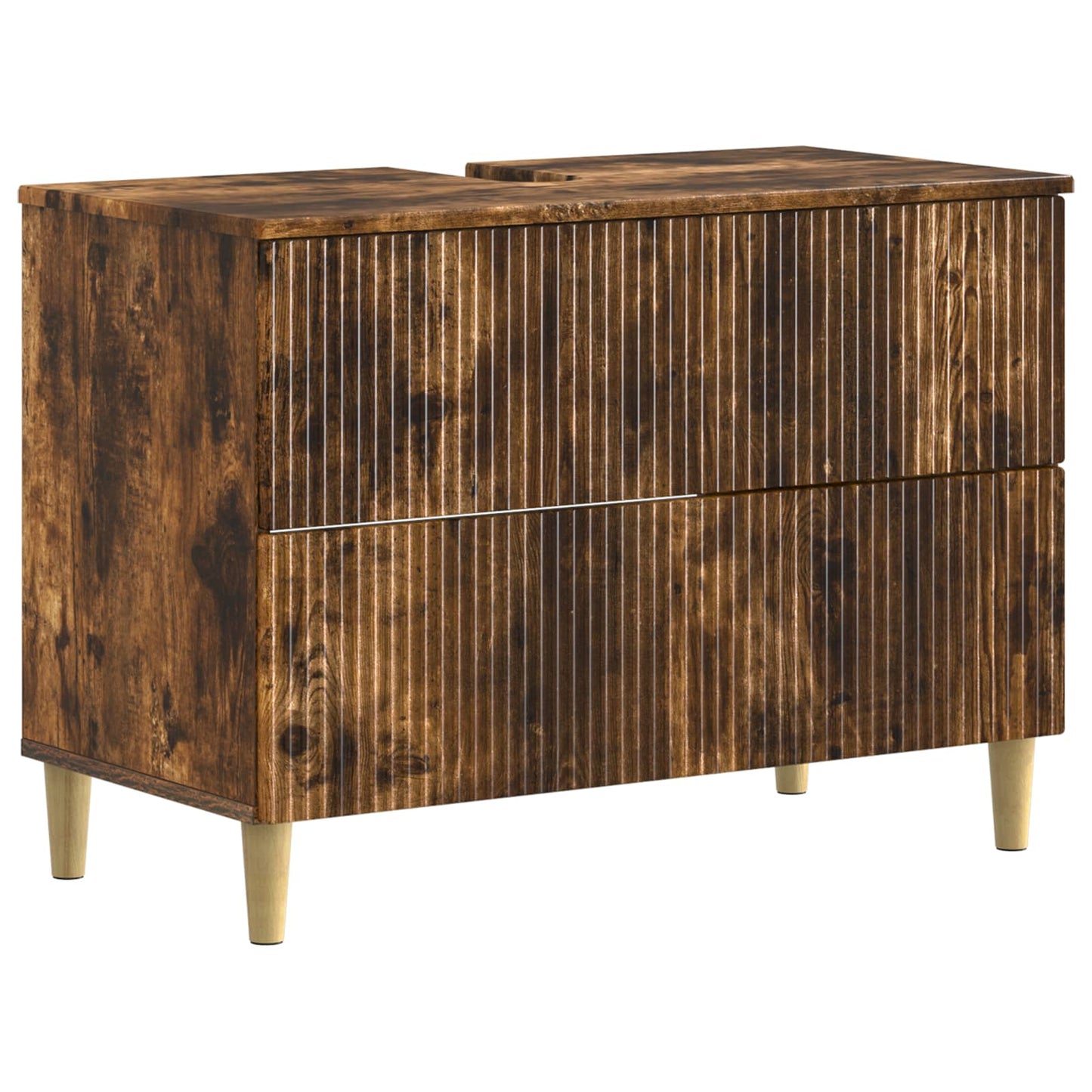 Bathroom Sink Cabinet ARNHEM Smoked Oak 82 x 41x 59 cm