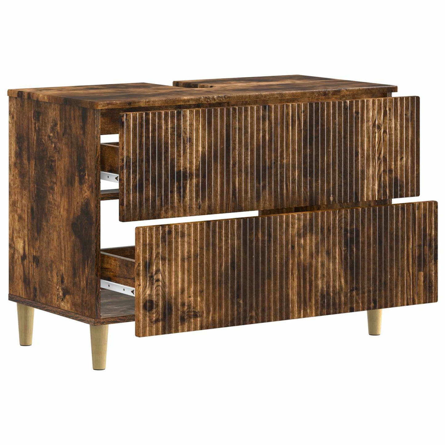 Bathroom Sink Cabinet ARNHEM Smoked Oak 82 x 41x 59 cm