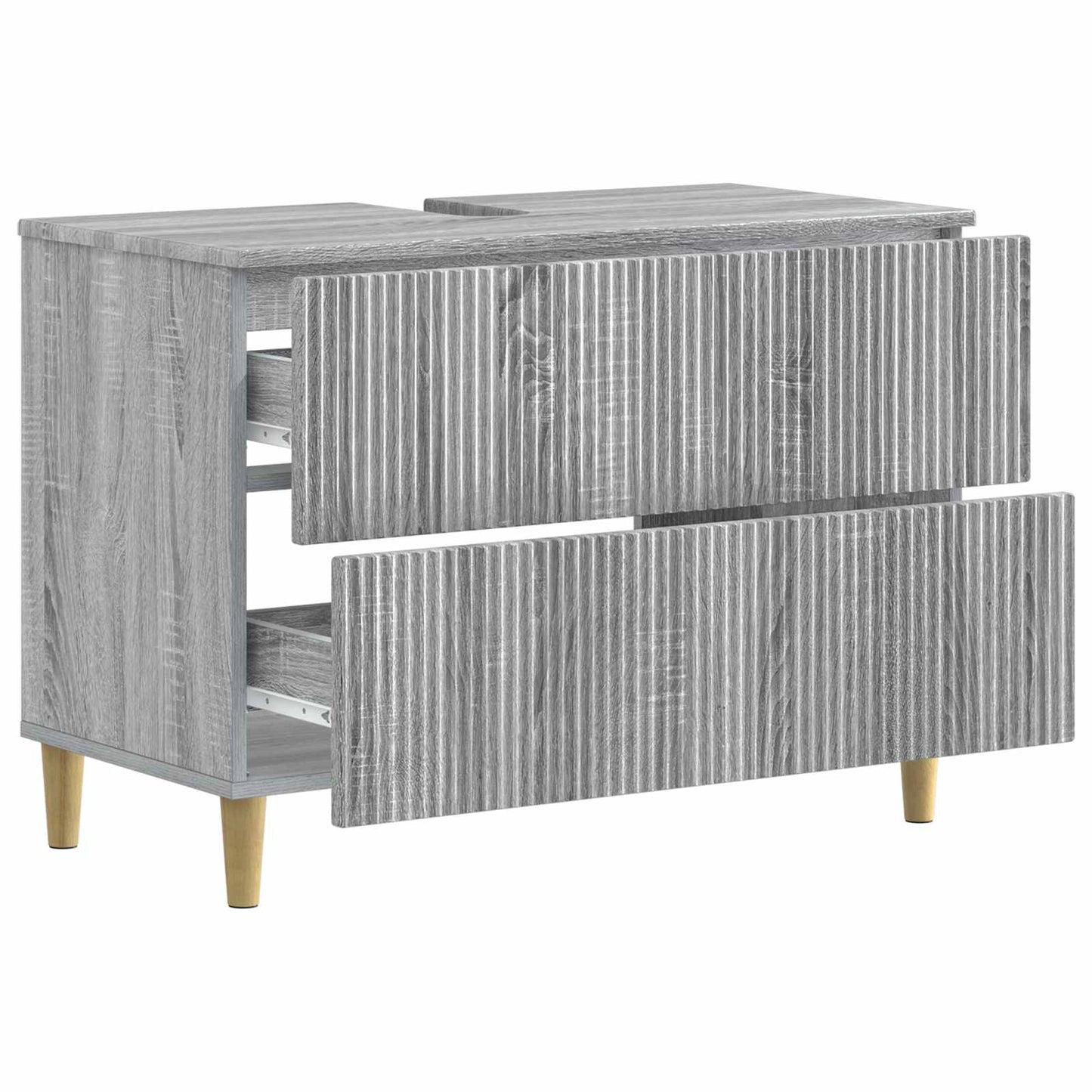 Bathroom Sink Cabinet ARNHEM Grey Sonoma 82 x 41x 59 cm