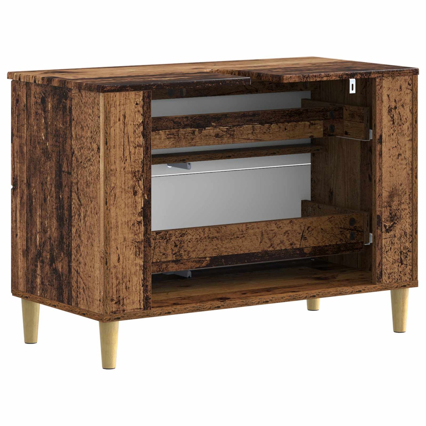 Bathroom Sink Cabinet ARNHEM Old Wood 82 x 41x 59 cm