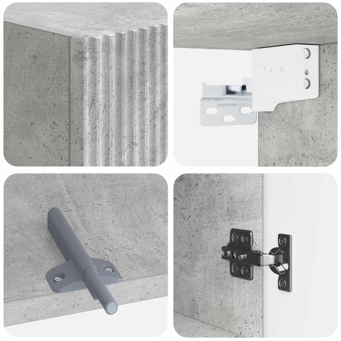 Bathroom Wall Cabinet ARNHEM Concrete Grey 30 x 31 x 59 cm