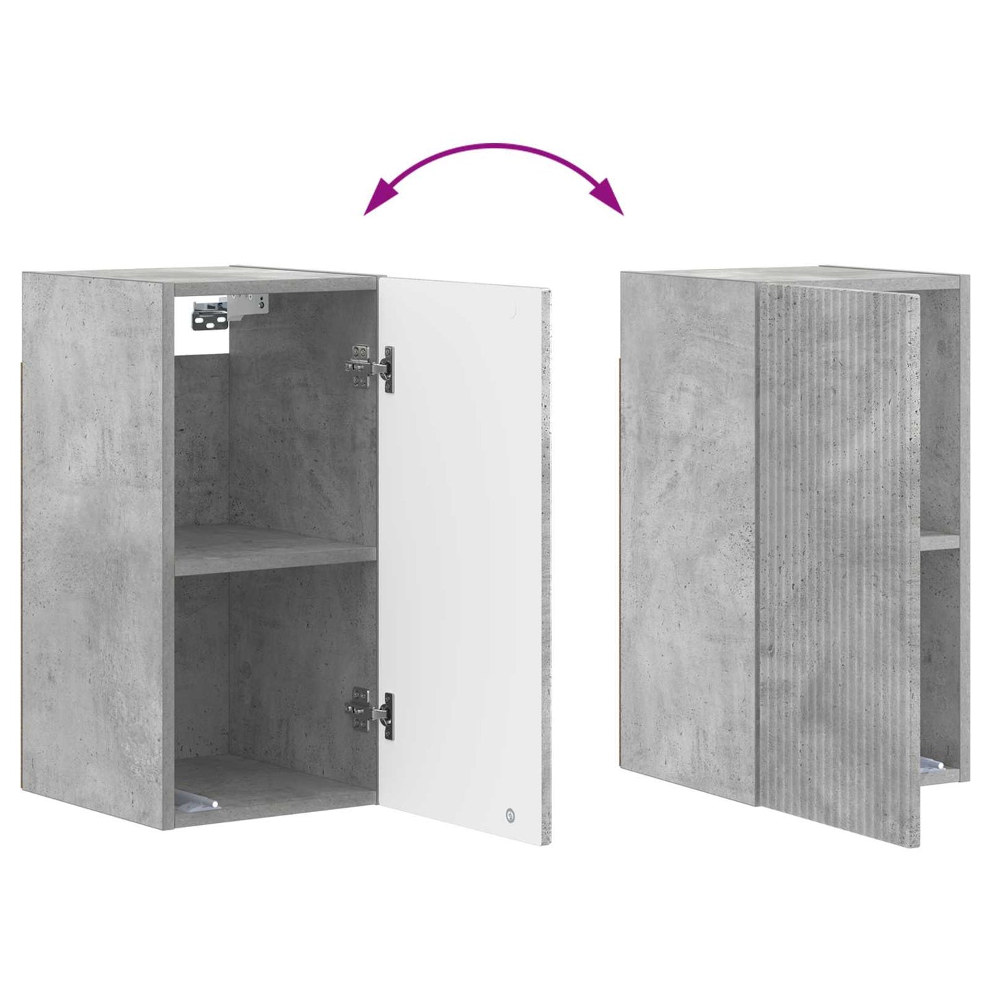 Bathroom Wall Cabinet ARNHEM Concrete Grey 30 x 31 x 59 cm