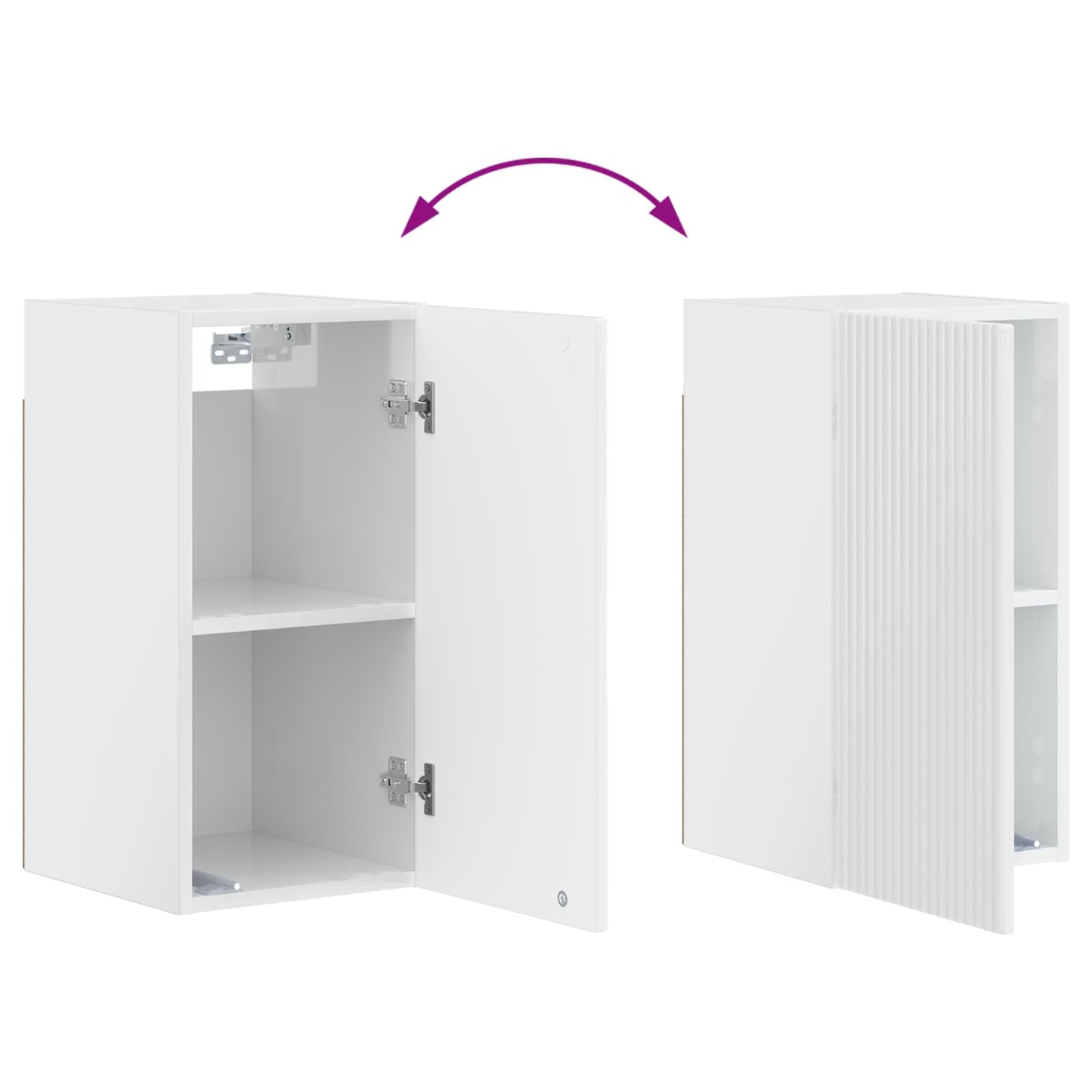 Bathroom Wall Cabinet ARNHEM High Gloss White 30 x 31 x 59 cm