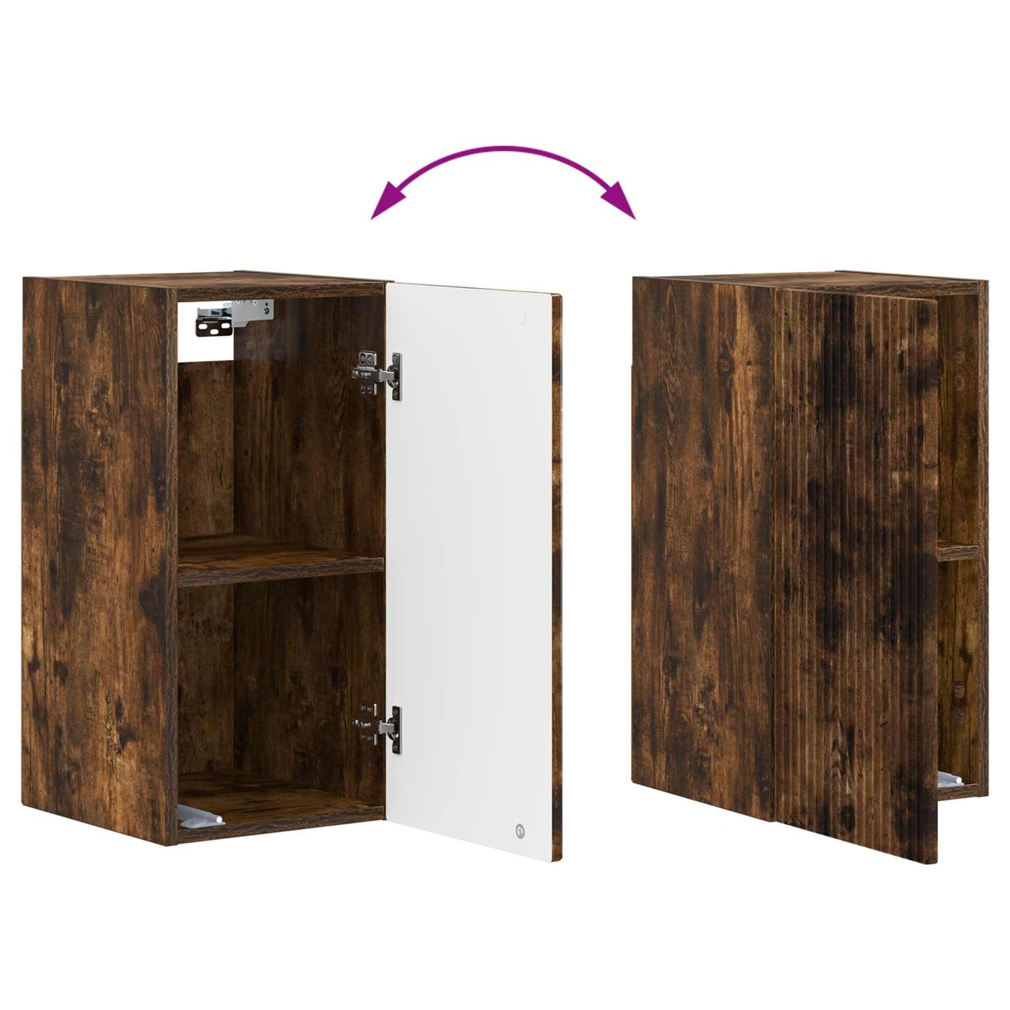 Bathroom Wall Cabinet ARNHEM Smoked Oak 30 x 31 x 59 cm