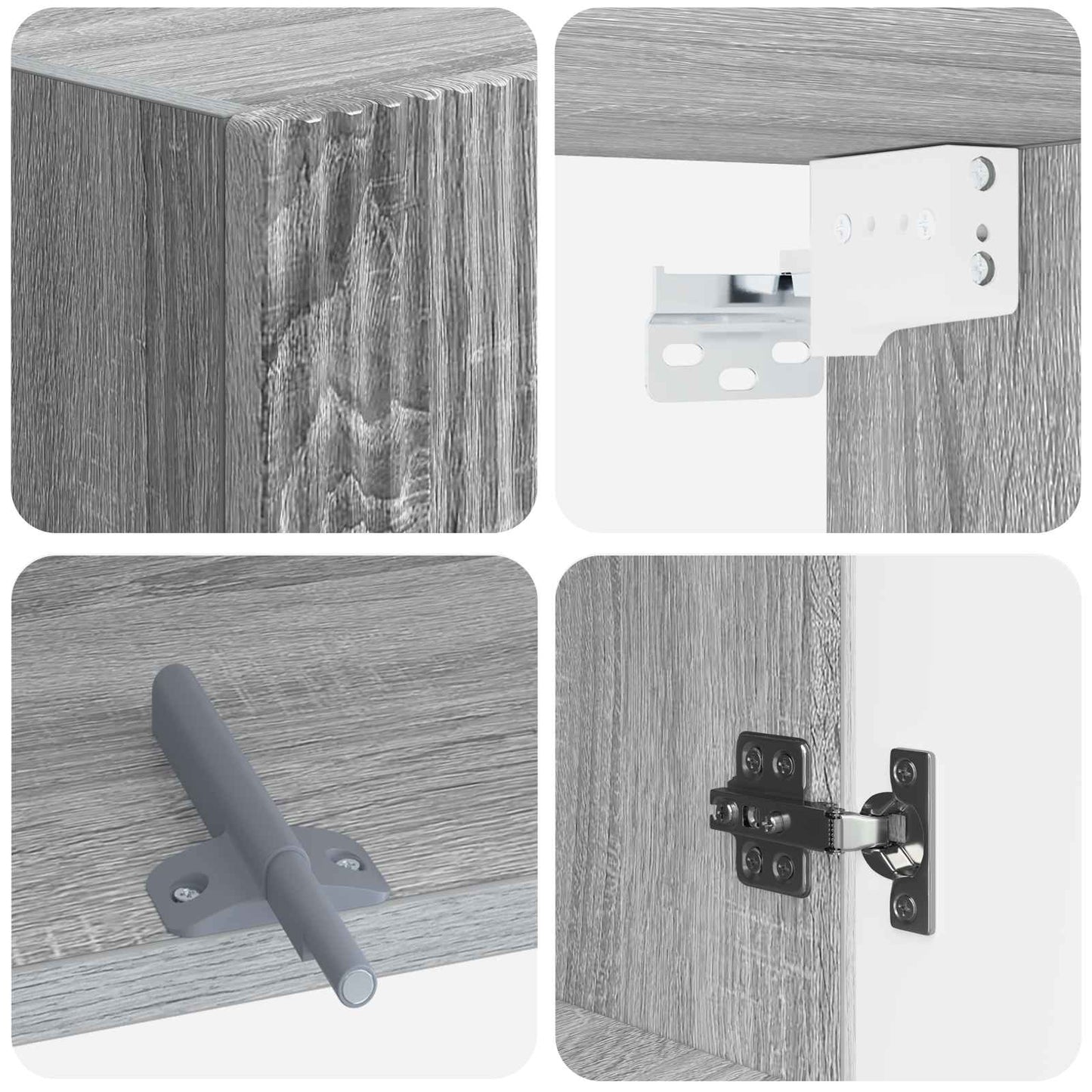 Bathroom Wall Cabinet ARNHEM Grey Sonoma 30 x 31 x 59 cm