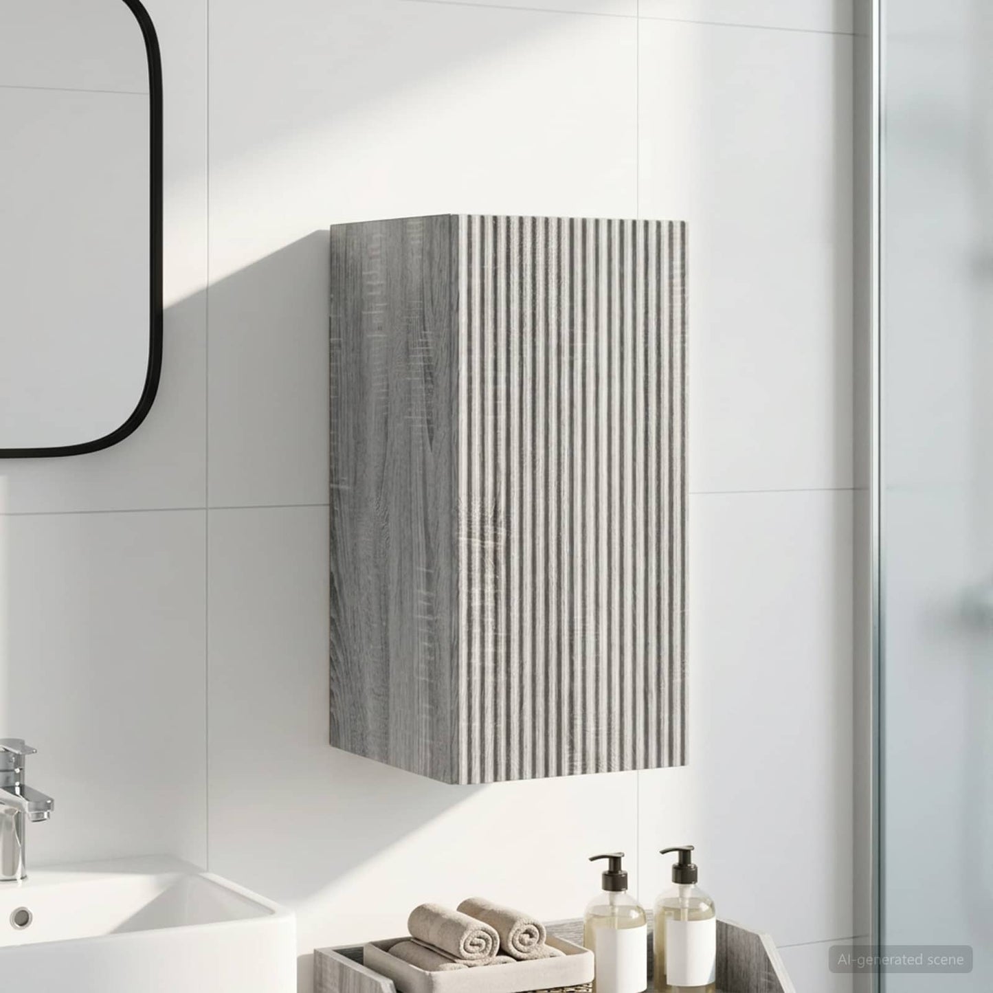Bathroom Wall Cabinet ARNHEM Grey Sonoma 30 x 31 x 59 cm
