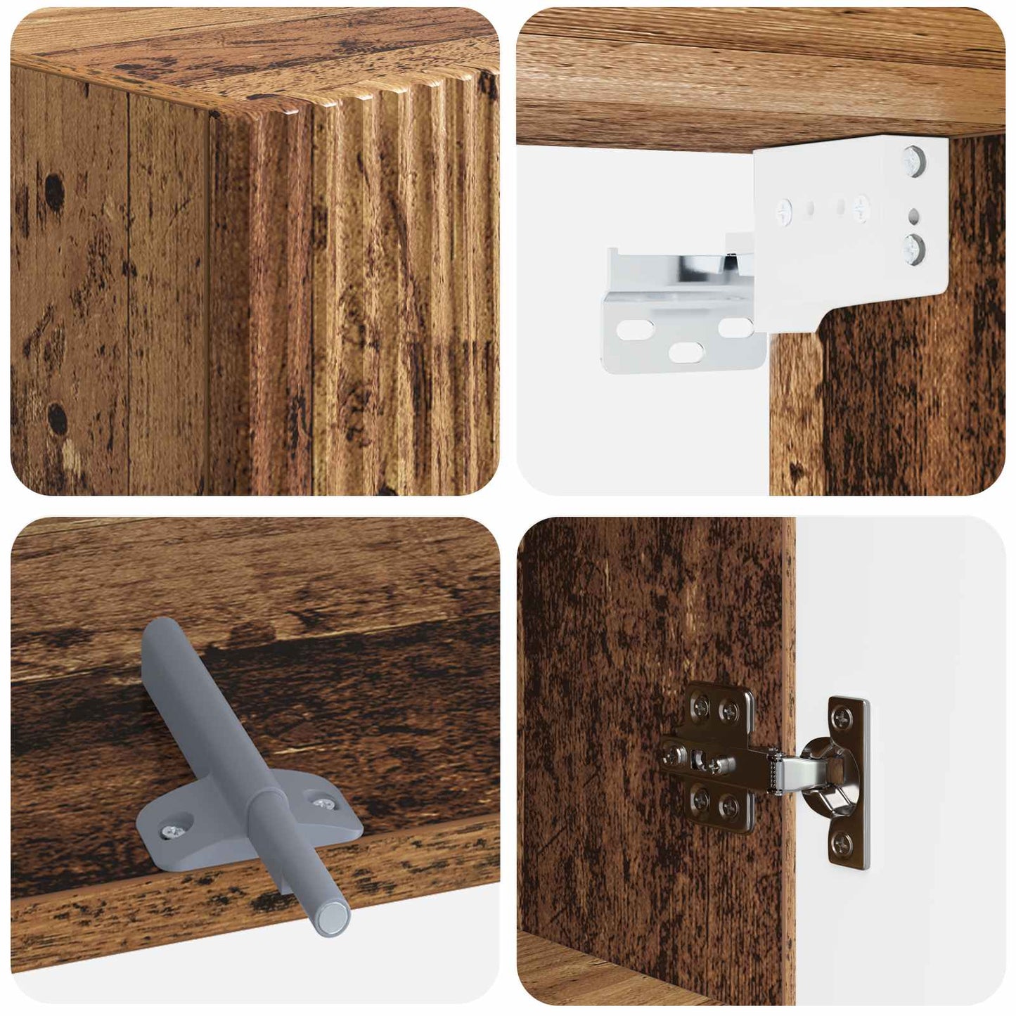 Bathroom Wall Cabinet ARNHEM Old Wood 30 x 31 x 59 cm