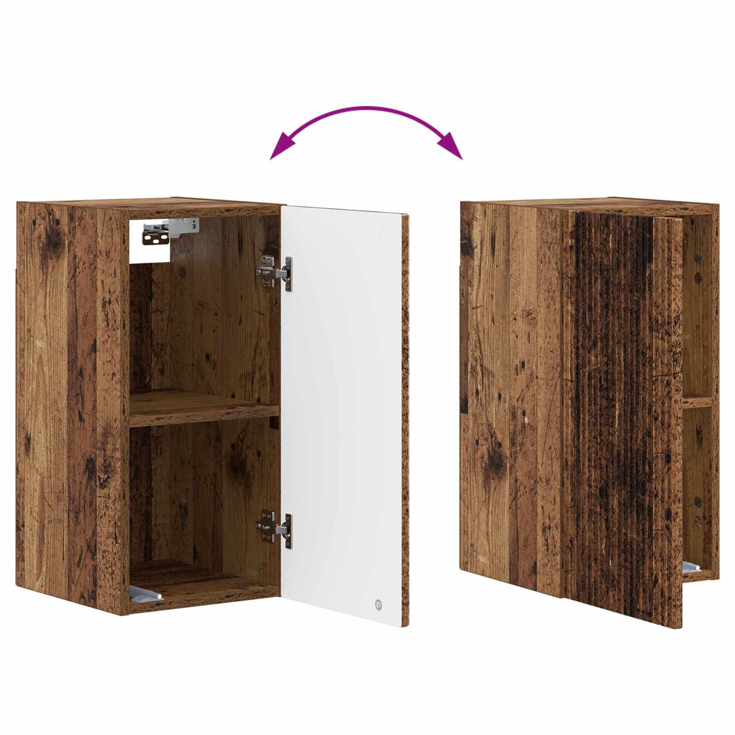 Bathroom Wall Cabinet ARNHEM Old Wood 30 x 31 x 59 cm