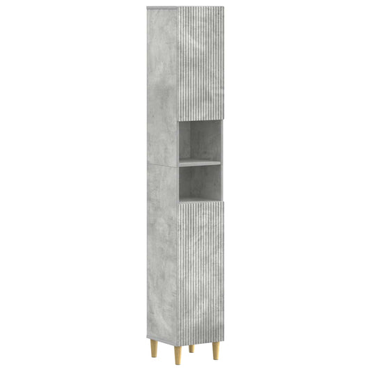 Bathroom Cabinet with Open Shelf ARNHEM Concrete Grey