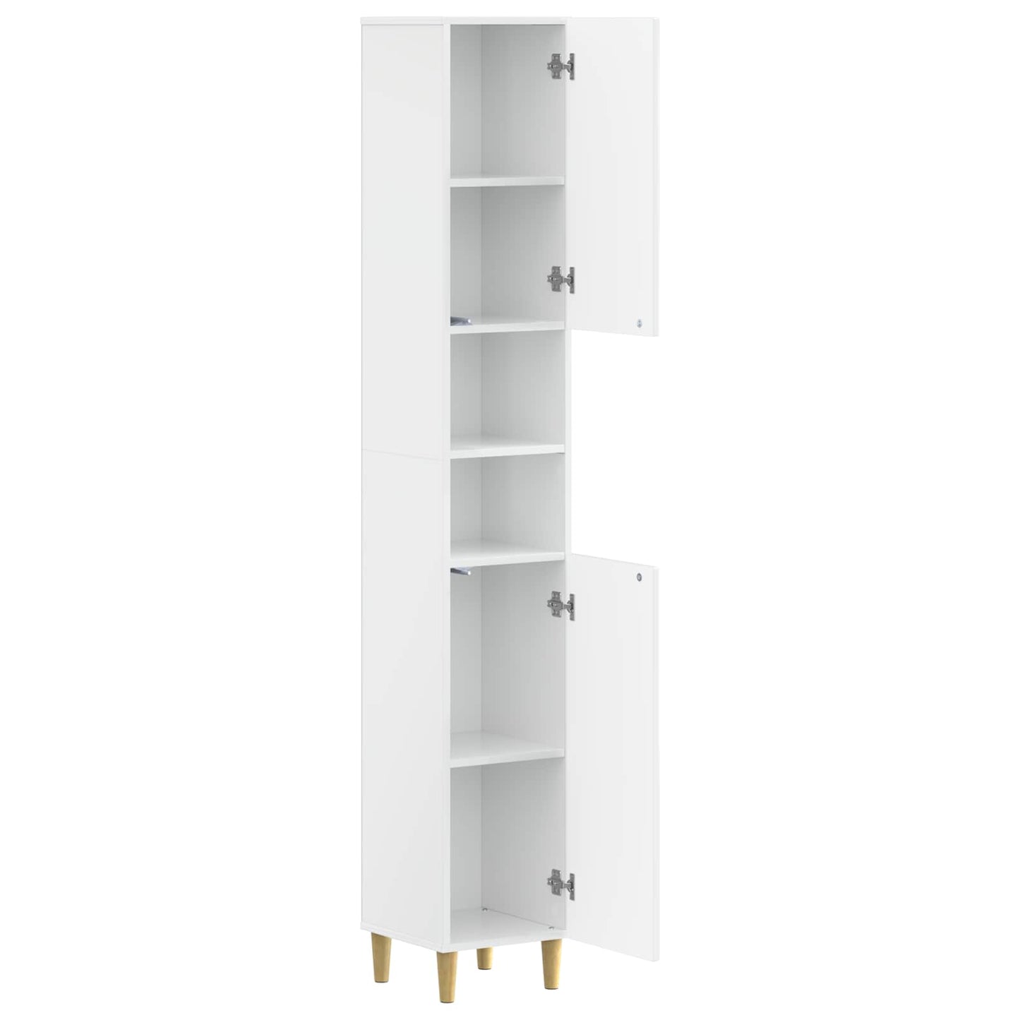 Bathroom Cabinet with Open Shelf ARNHEM High Gloss White