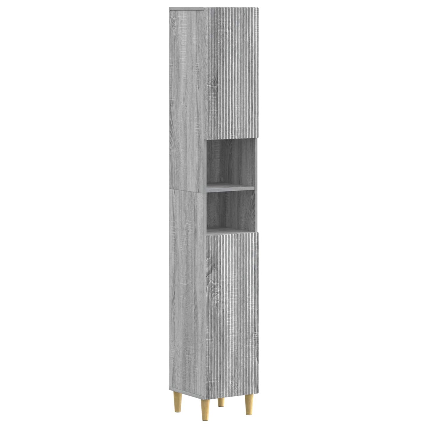 Bathroom Cabinet with Open Shelf ARNHEM Grey Sonoma