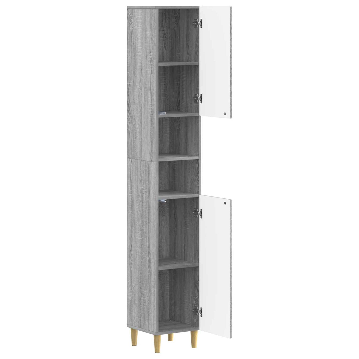 Bathroom Cabinet with Open Shelf ARNHEM Grey Sonoma