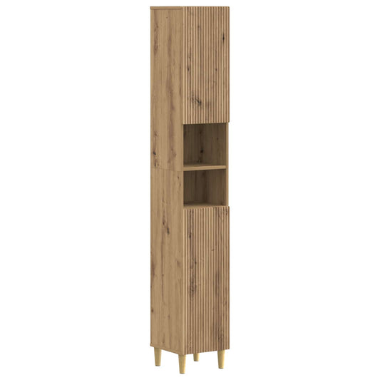 Bathroom Cabinet with Open Shelf ARNHEM Artisan Oak