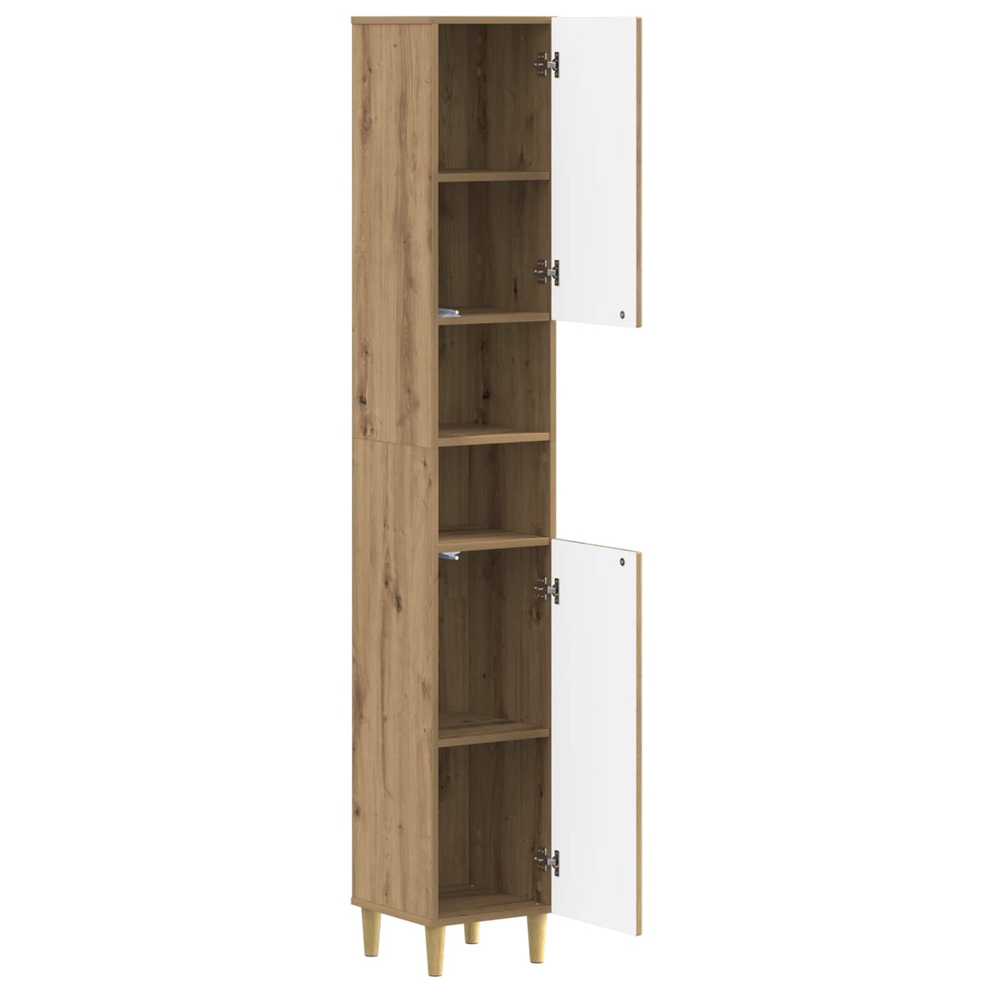 Bathroom Cabinet with Open Shelf ARNHEM Artisan Oak