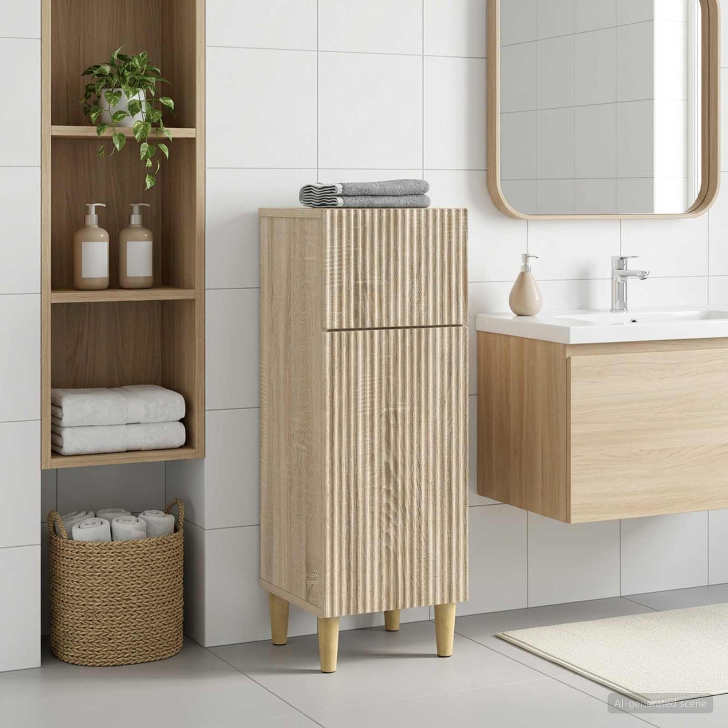 Bathroom Storage Cainet ARNHEM Sonoma Oak 30 x 31 x 80 cm