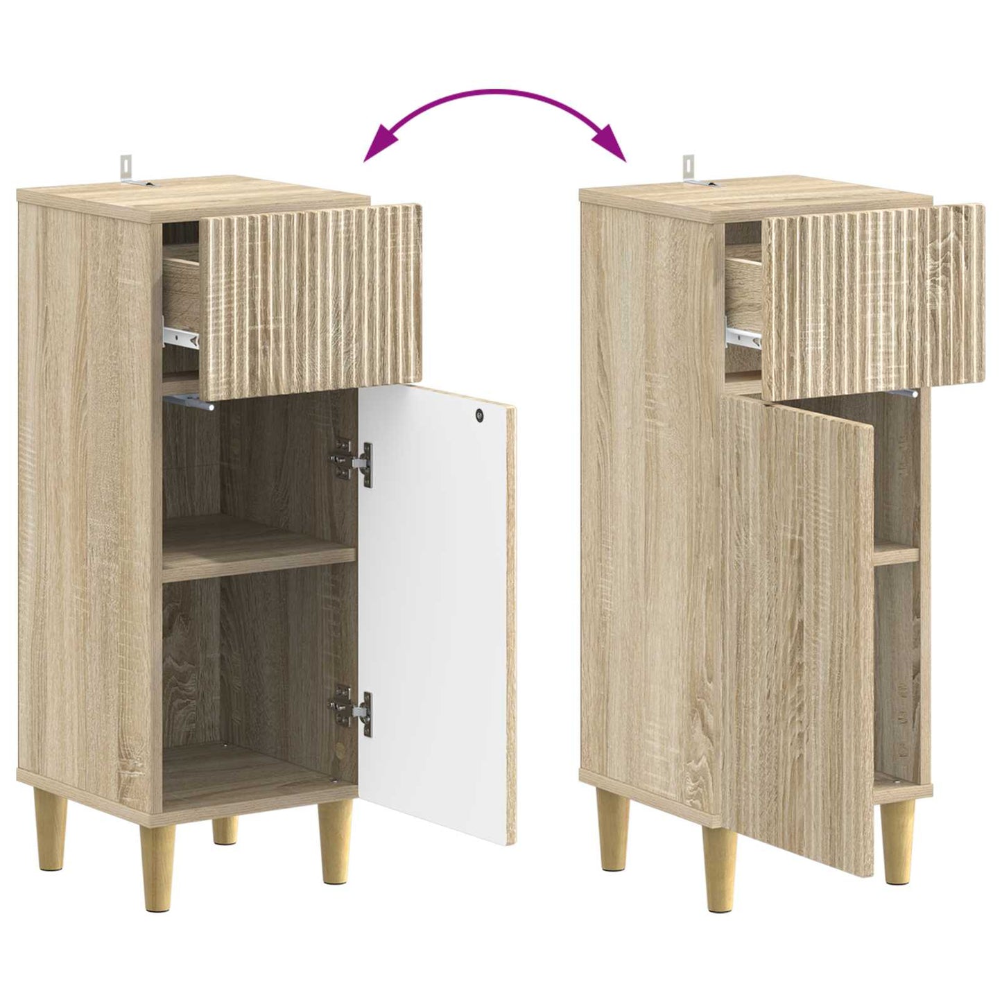 Bathroom Storage Cainet ARNHEM Sonoma Oak 30 x 31 x 80 cm