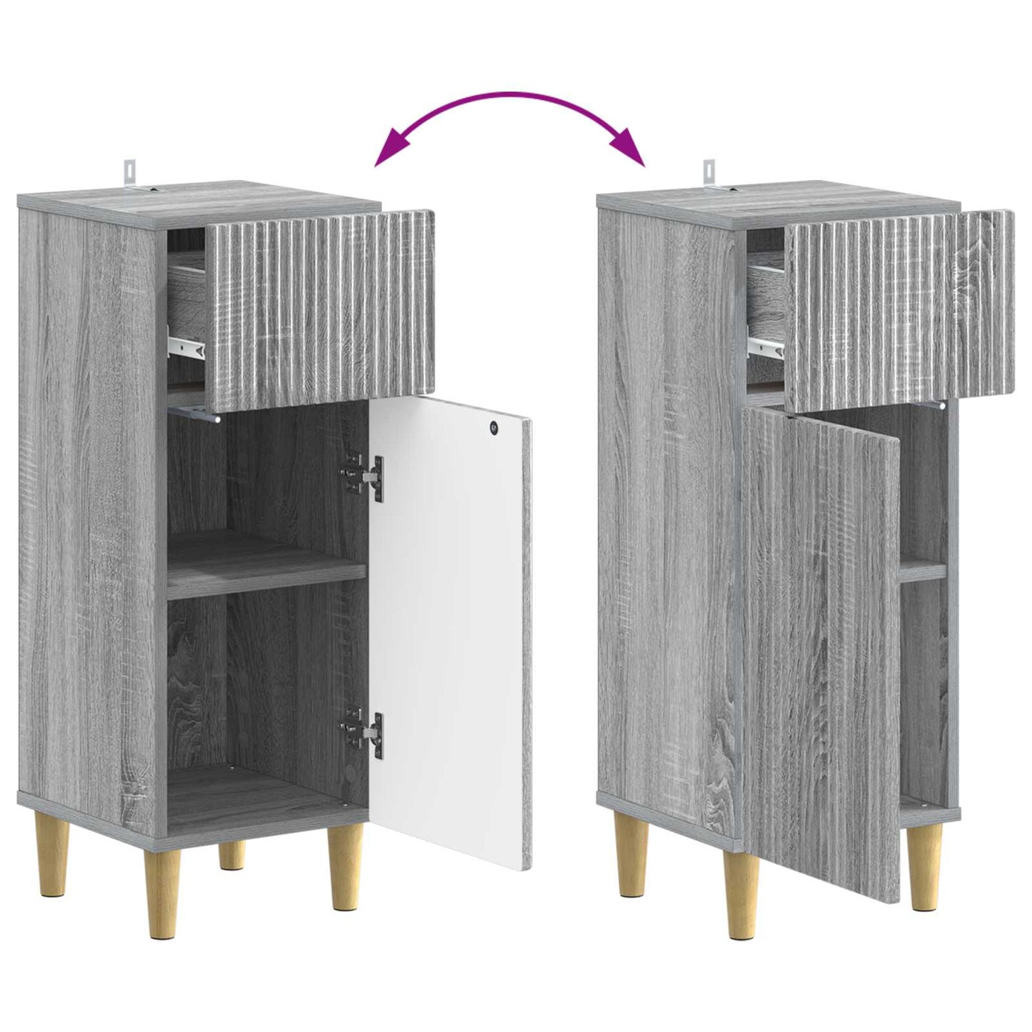 Bathroom Storage Cainet ARNHEM Grey Sonoma 30 x 31 x 80 cm