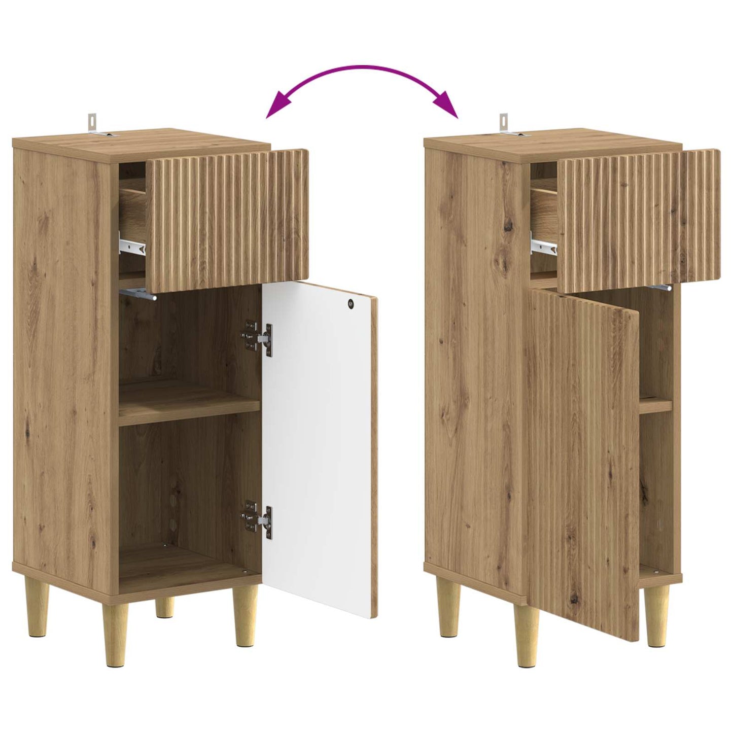 Bathroom Storage Cainet ARNHEM Artisan Oak 30 x 31 x 80 cm