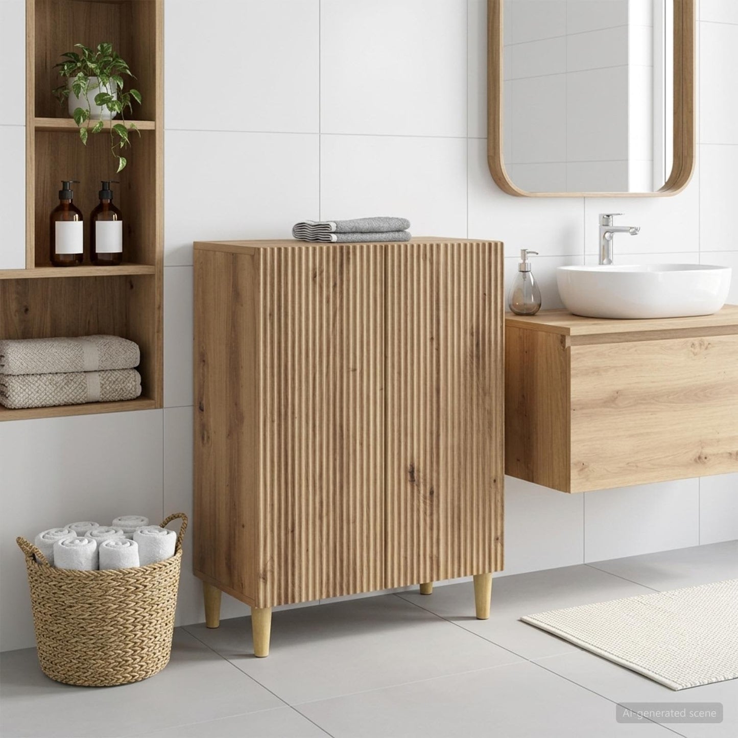 Bathroom Storage Cainet ARNHEM Artisan Oak 59.5 x 31 x 80 cm