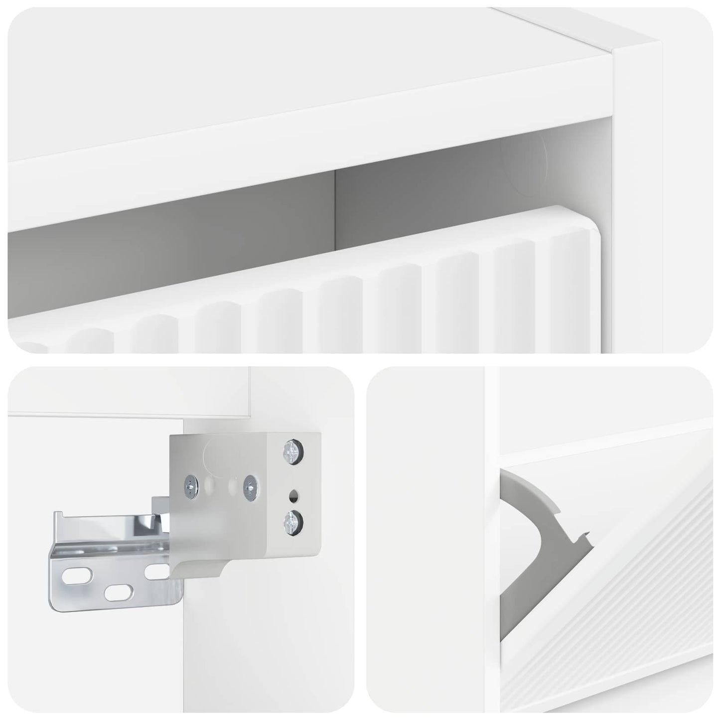 Wall-Mounted Shoe Cabinet ARNHEM 71 x 17 x 43 cm White