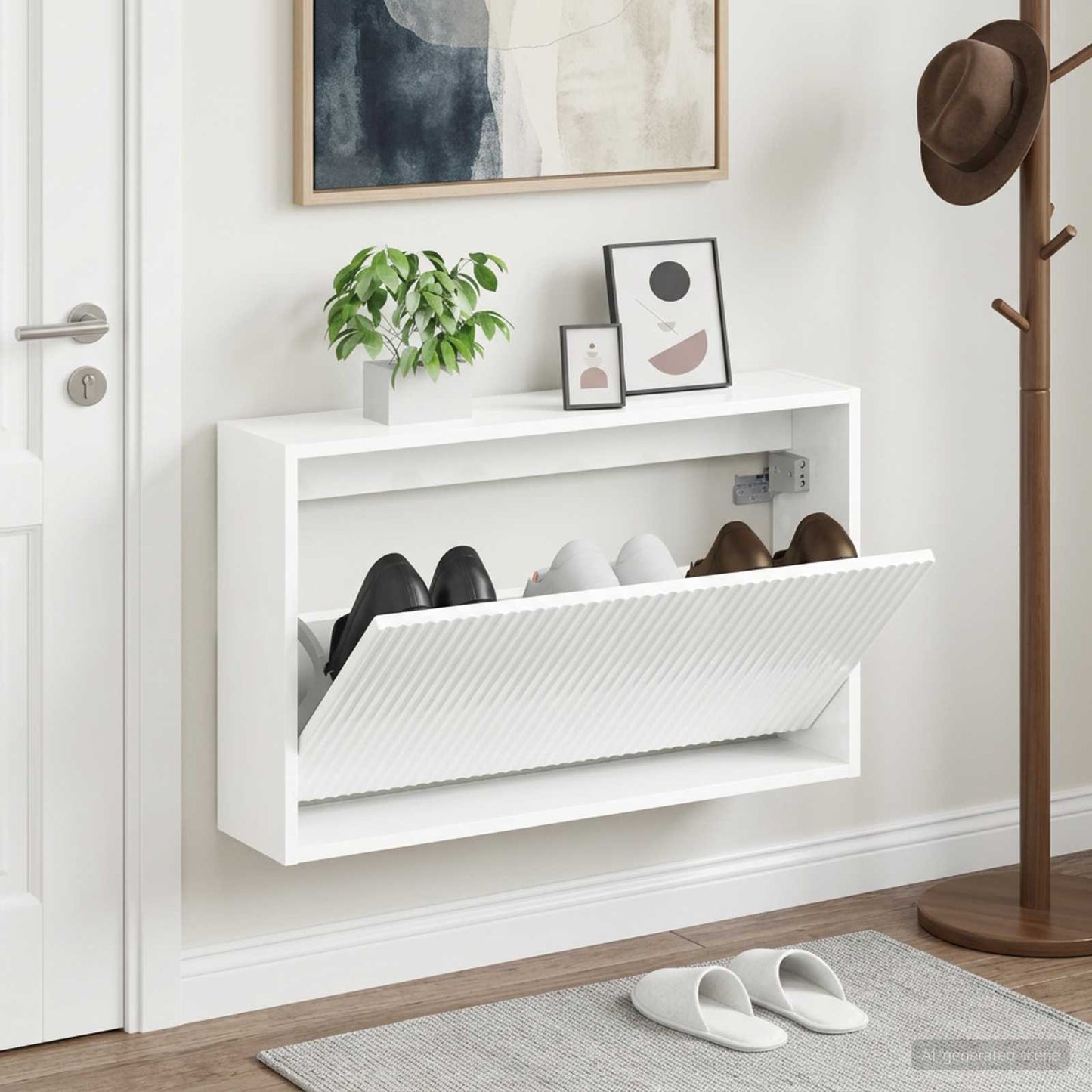 Wall-Mounted Shoe Cabinet ARNHEM 71 x 17 x 43 cm