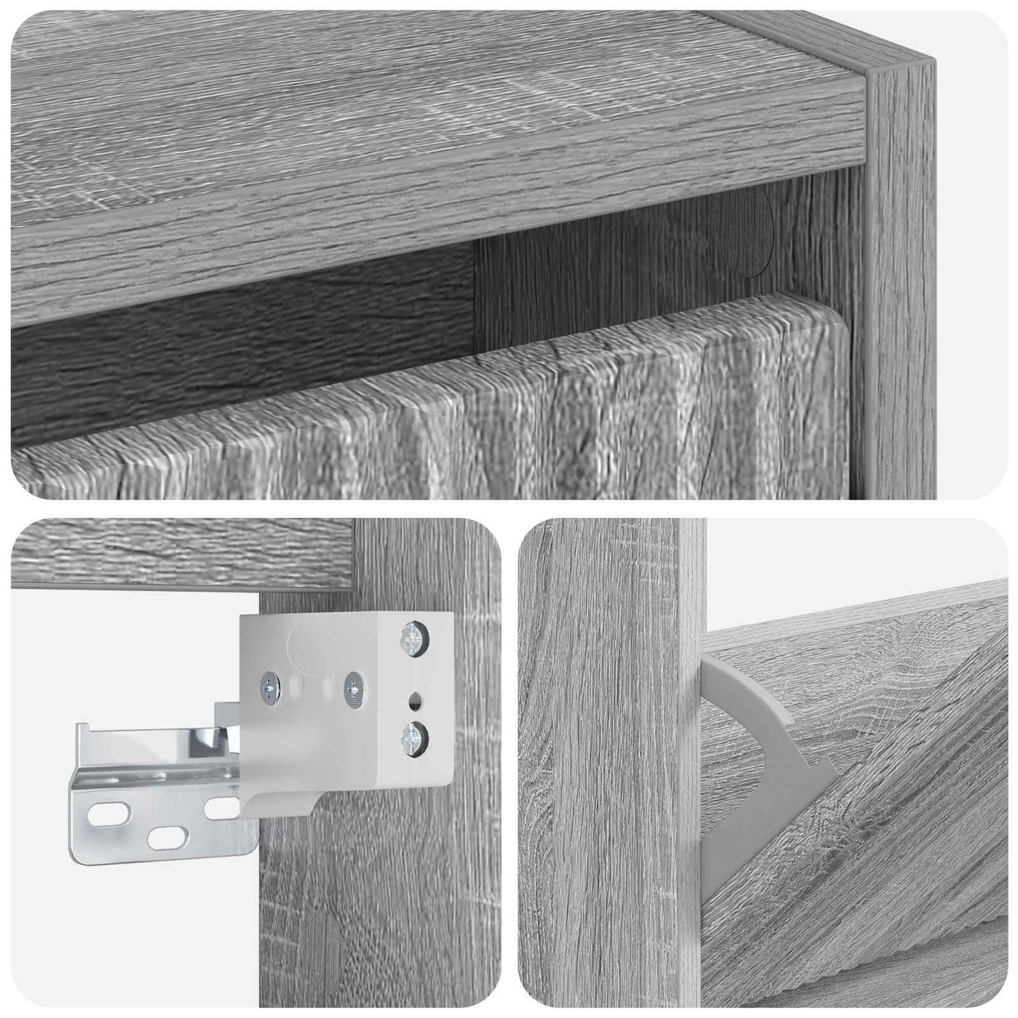 Wall-Mounted Shoe Cabinet ARNHEM 71 x 17 x 43 cm Grey Sonoma