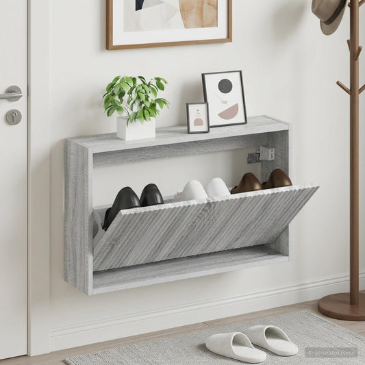 Wall-Mounted Shoe Cabinet ARNHEM 71 x 17 x 43 cm Grey Sonoma