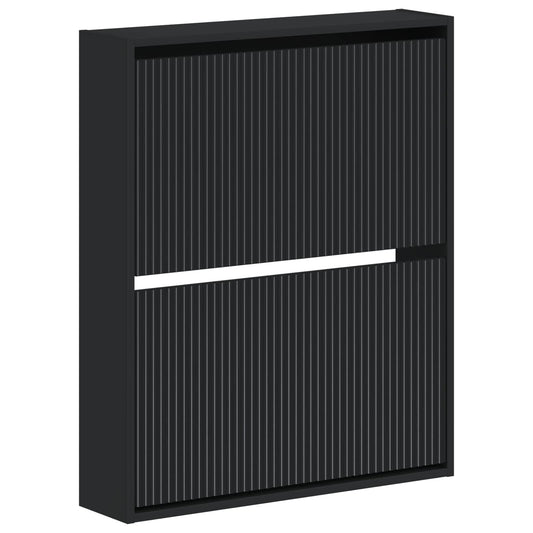 Wall-Mounted Shoe Cabinet ARNHEM 71 x 17 x 86 cm Black