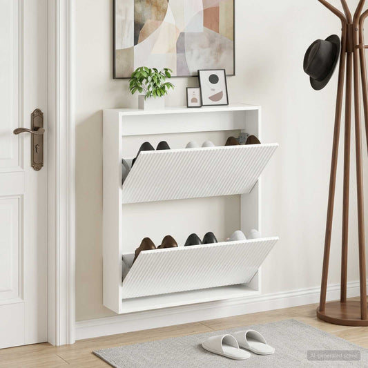 Wall-Mounted Shoe Cabinet ARNHEM 71 x 17 x 86 cm