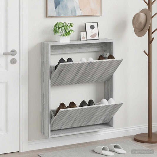 Wall-Mounted Shoe Cabinet ARNHEM 71 x 17 x 86 cm Grey Sonoma