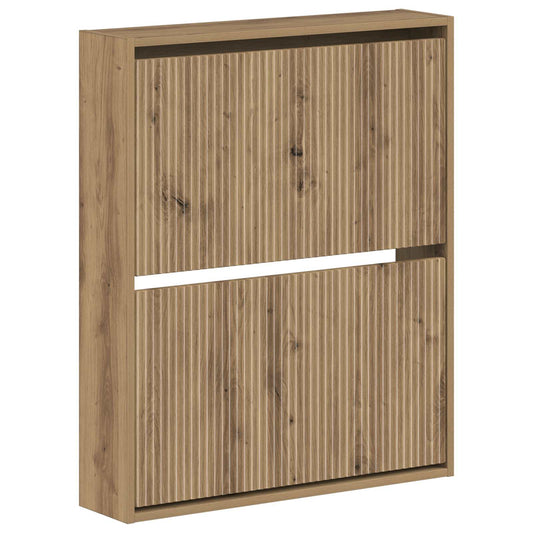 Wall-Mounted Shoe Cabinet ARNHEM 71 x 17 x 86 cm Artisan Oak