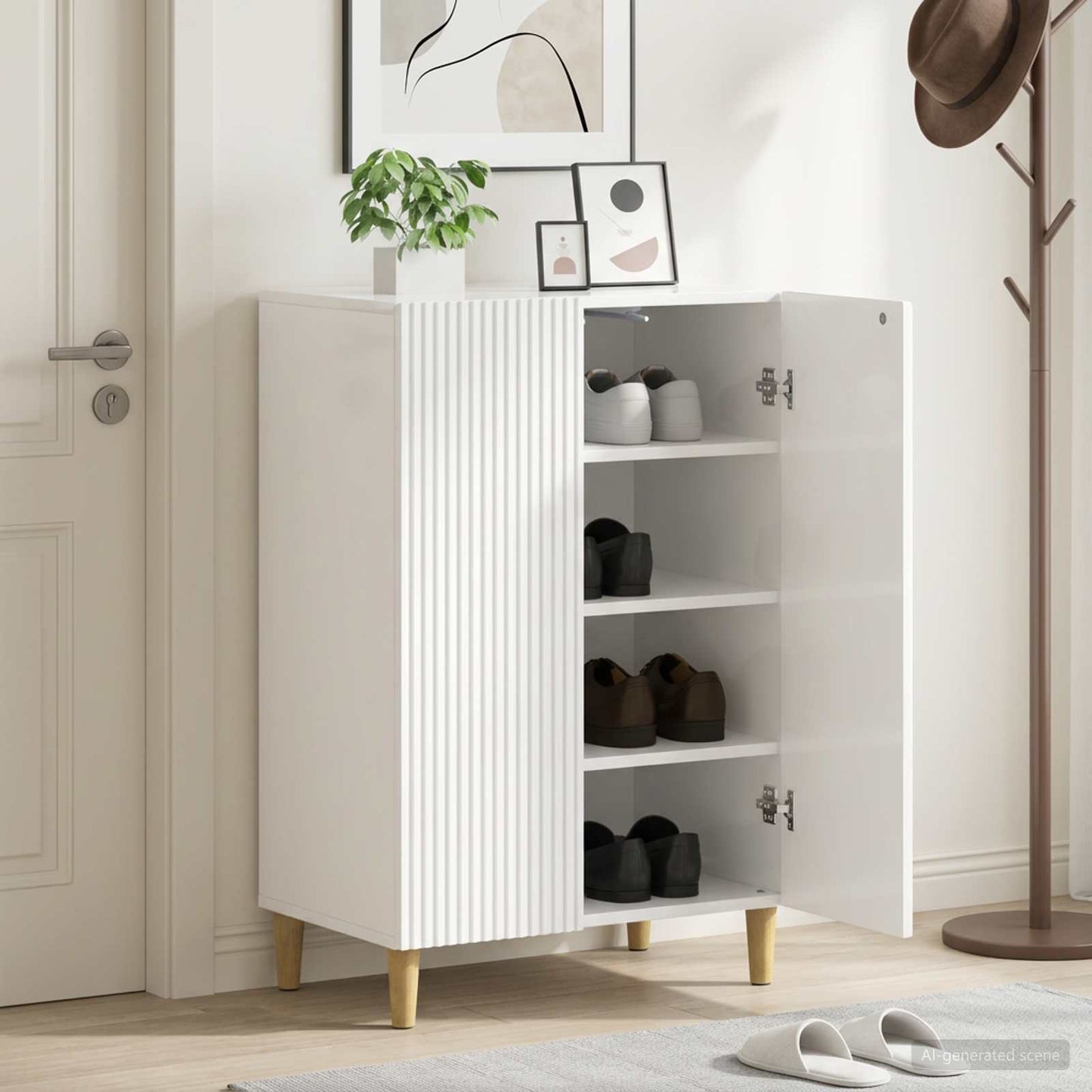 Shoe Cabinet ARNHEM 59.5 x 39.5 x 90 cm Engineered Wood