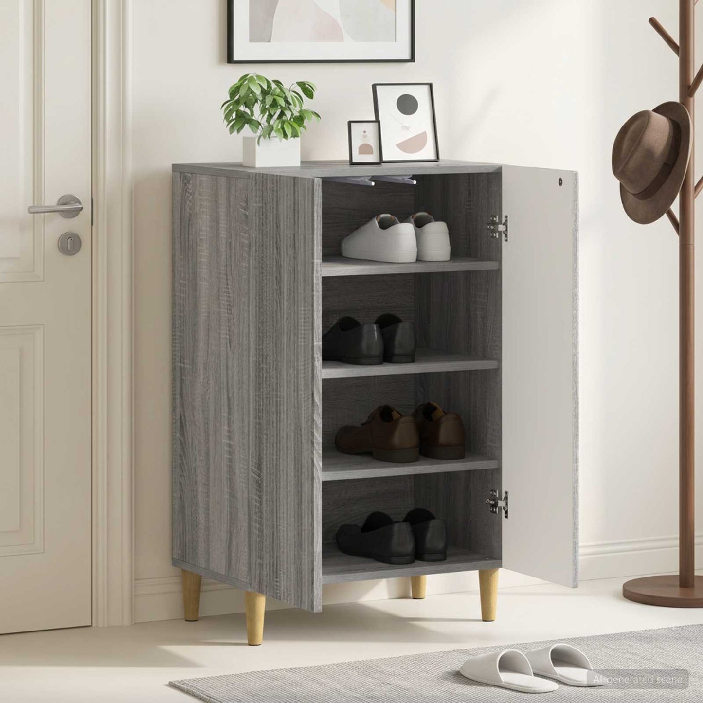 Shoe Cabinet ARNHEM 59.5 x 39.5 x 90 cm Engineered Wood
