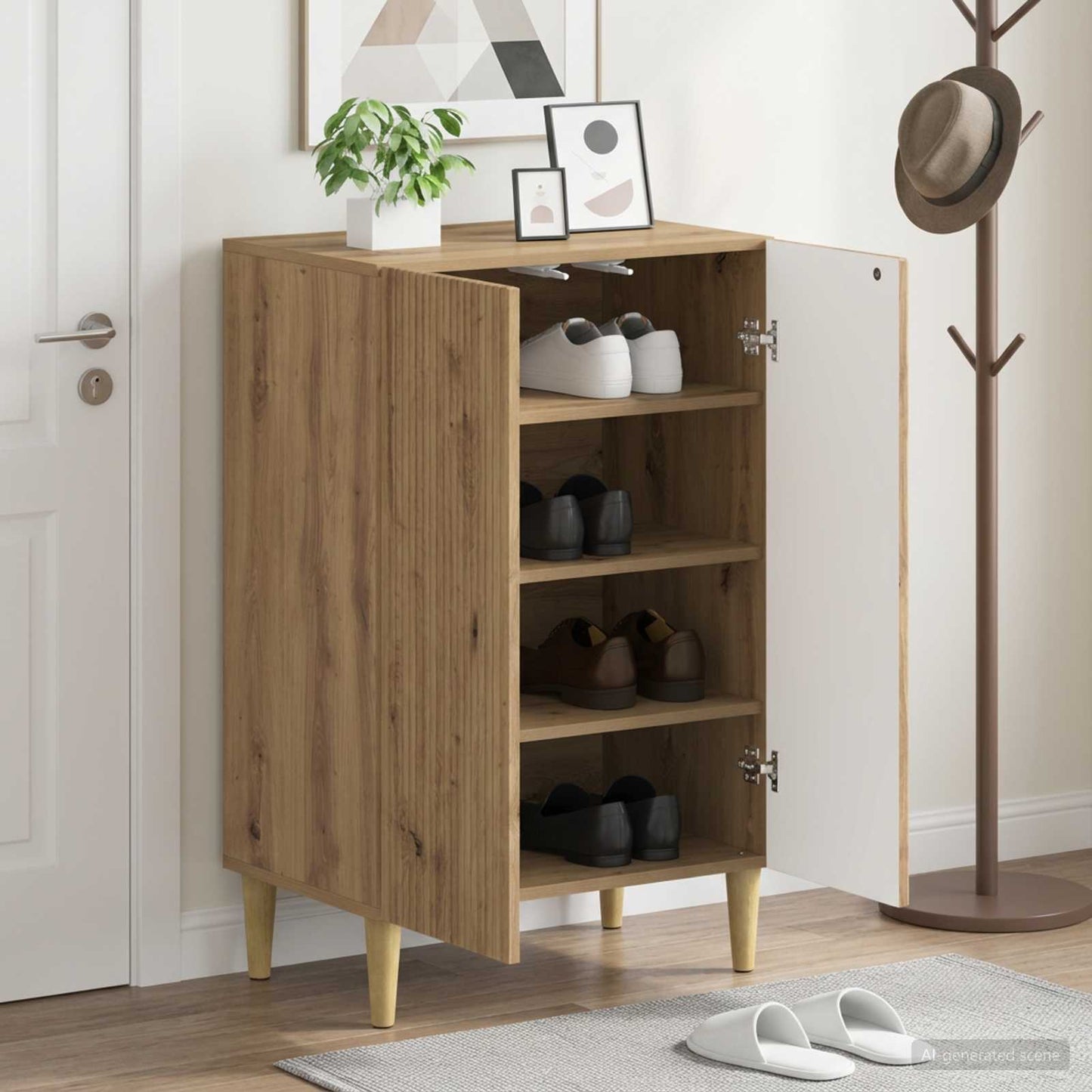 Shoe Cabinet ARNHEM 59.5 x 39.5 x 90 cm Engineered Wood