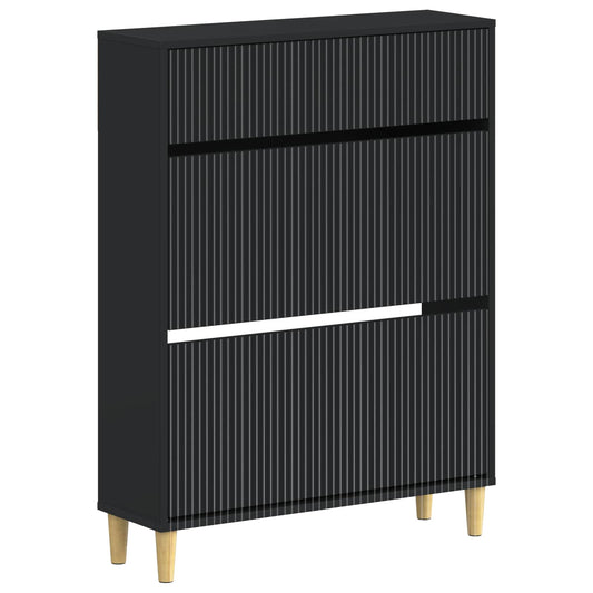 Shoe Cabinet ARNHEM 78 x 24 x 103 cm Engineered Wood Black