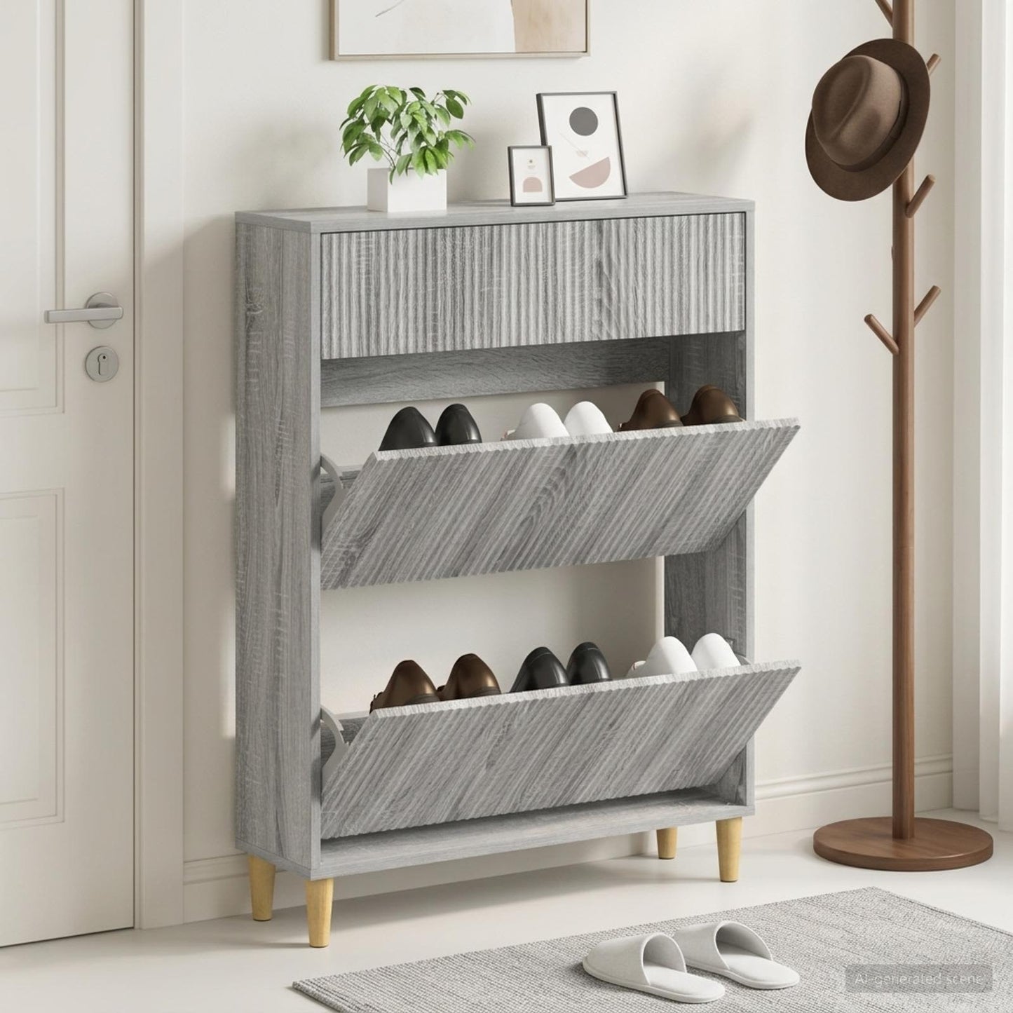 Shoe Cabinet ARNHEM 78 x 24 x 103 cm Engineered Wood