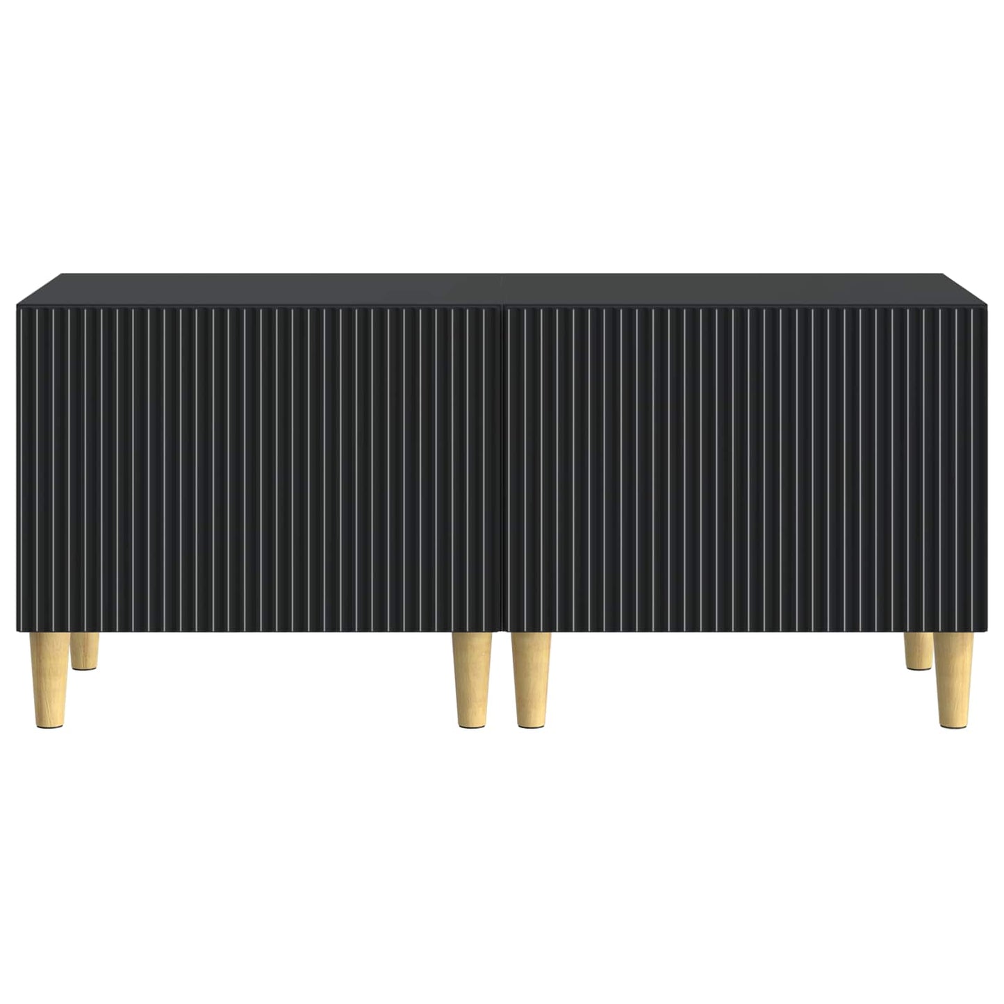 TV Cabinet Black Engineered Wood