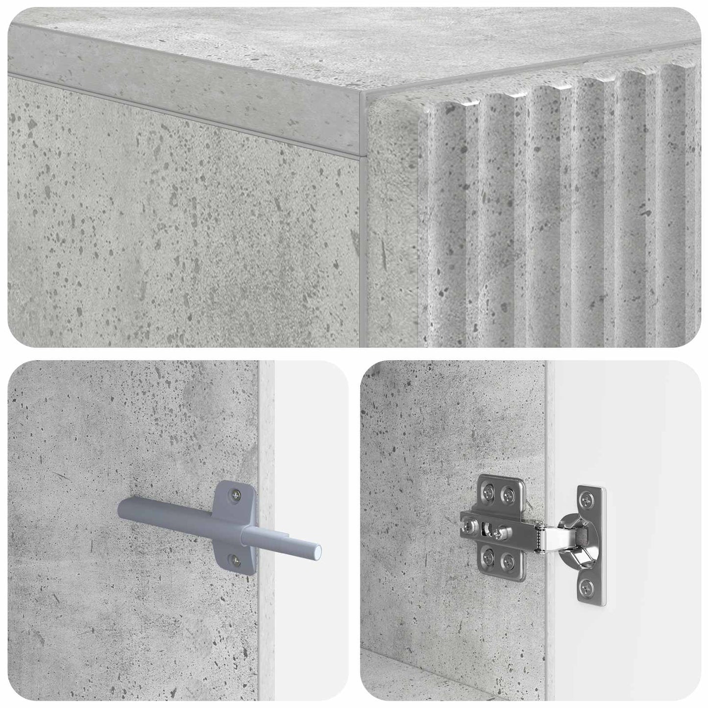 TV Cabinet Concrete Grey Engineered Wood