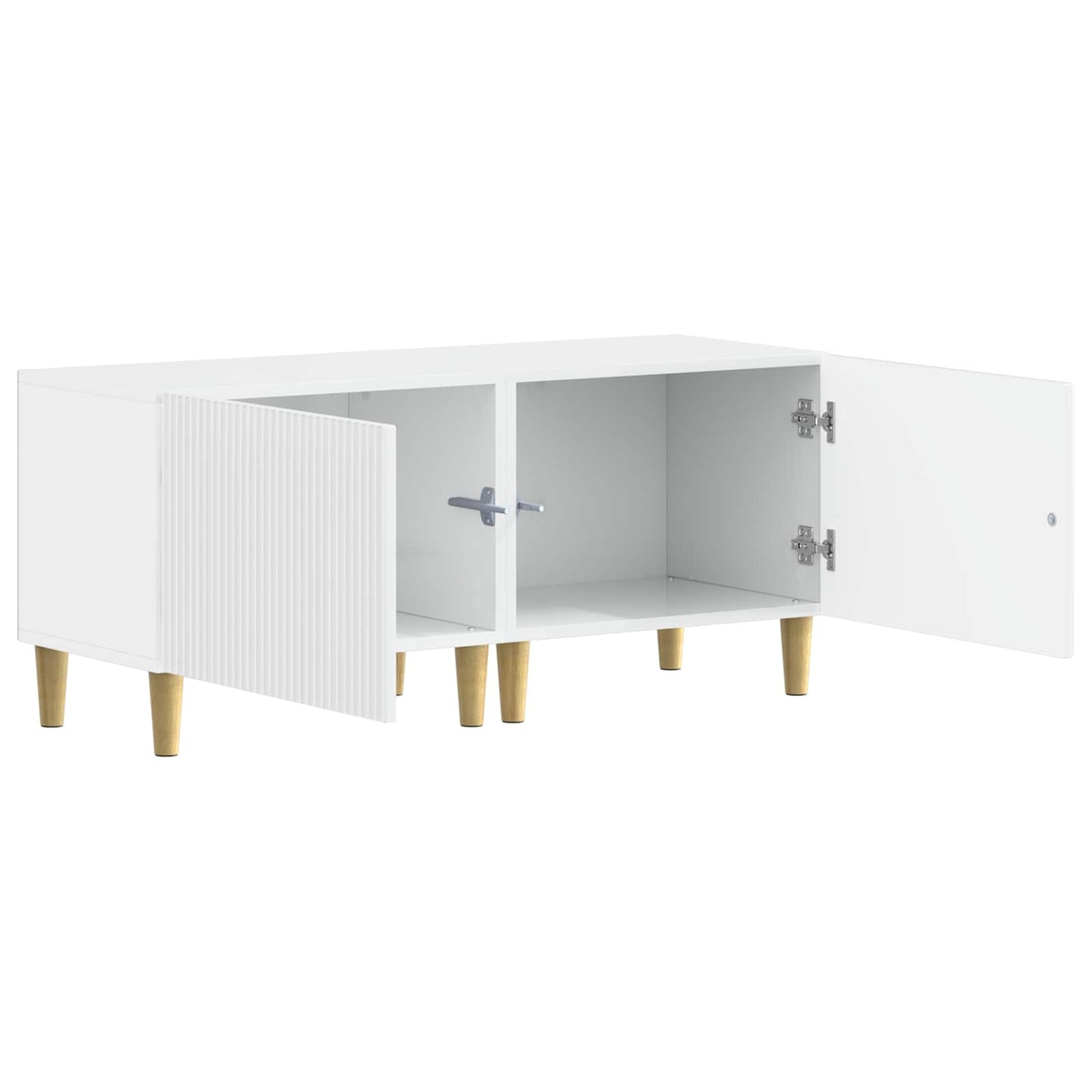 TV Cabinet High Gloss White Engineered Wood