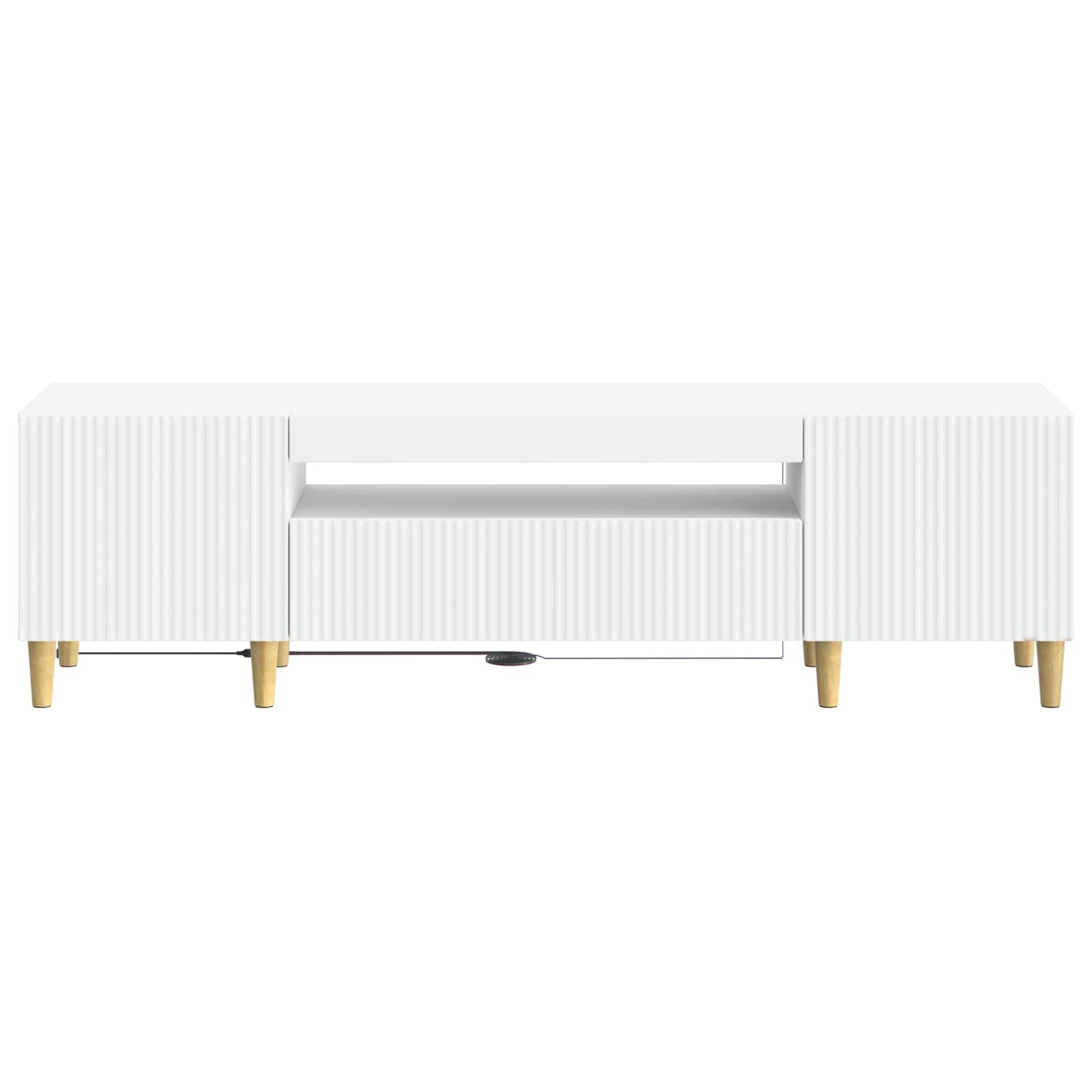 LED TV Cabinet White Engineered Wood