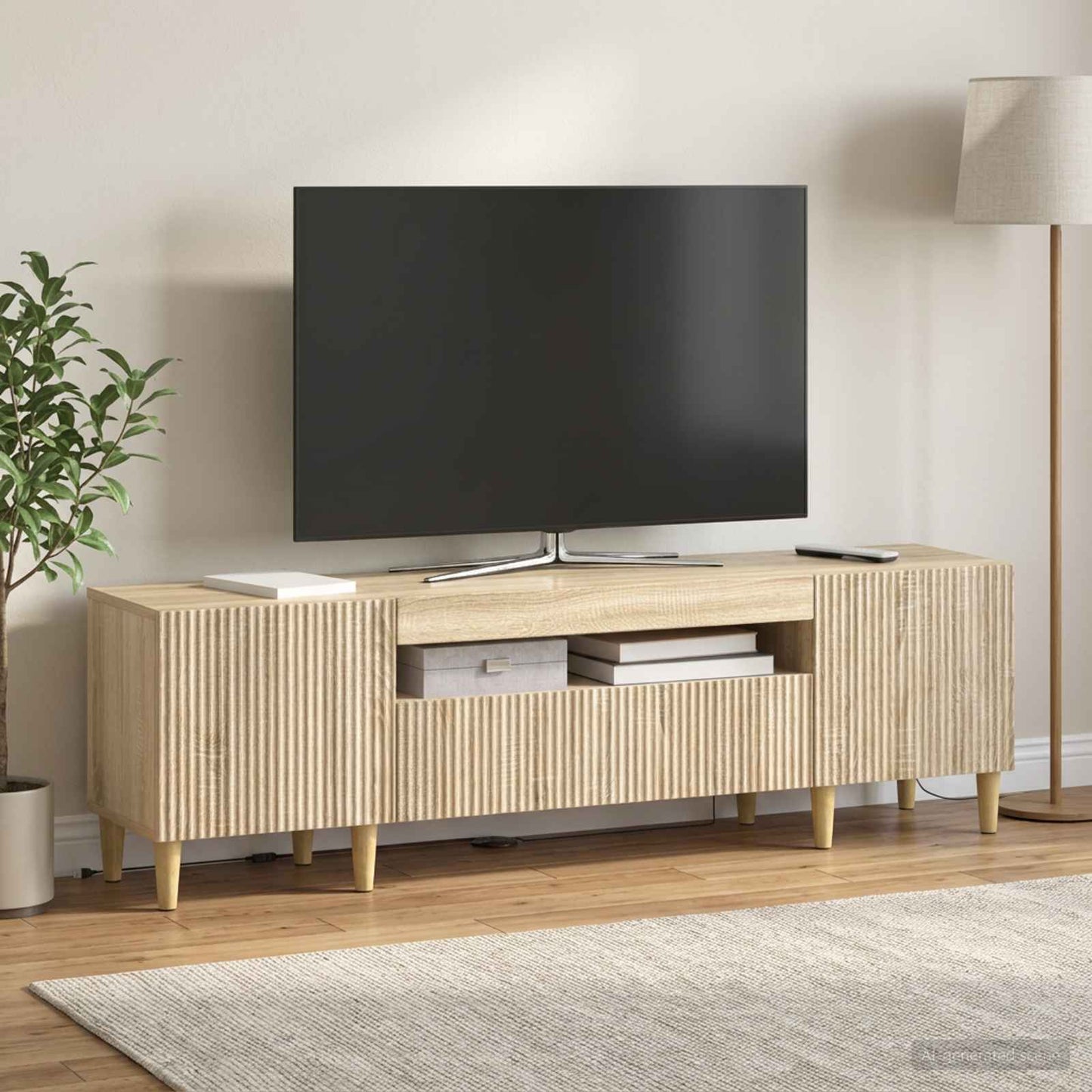LED TV Cabinet Sonoma Oak Engineered Wood